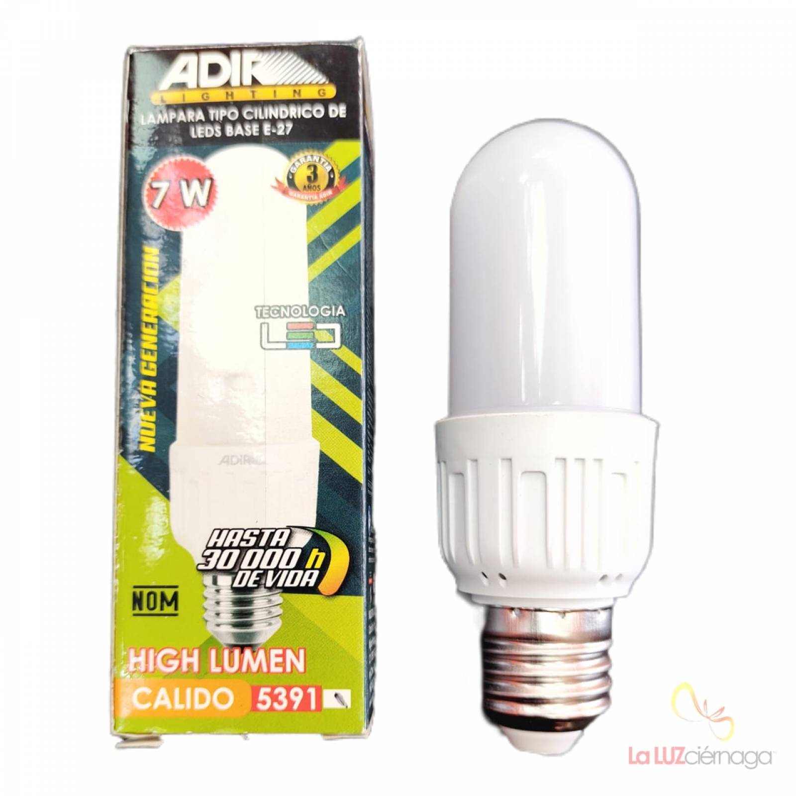 FOCO LED CILINDRICO 7W CALIDO 5391