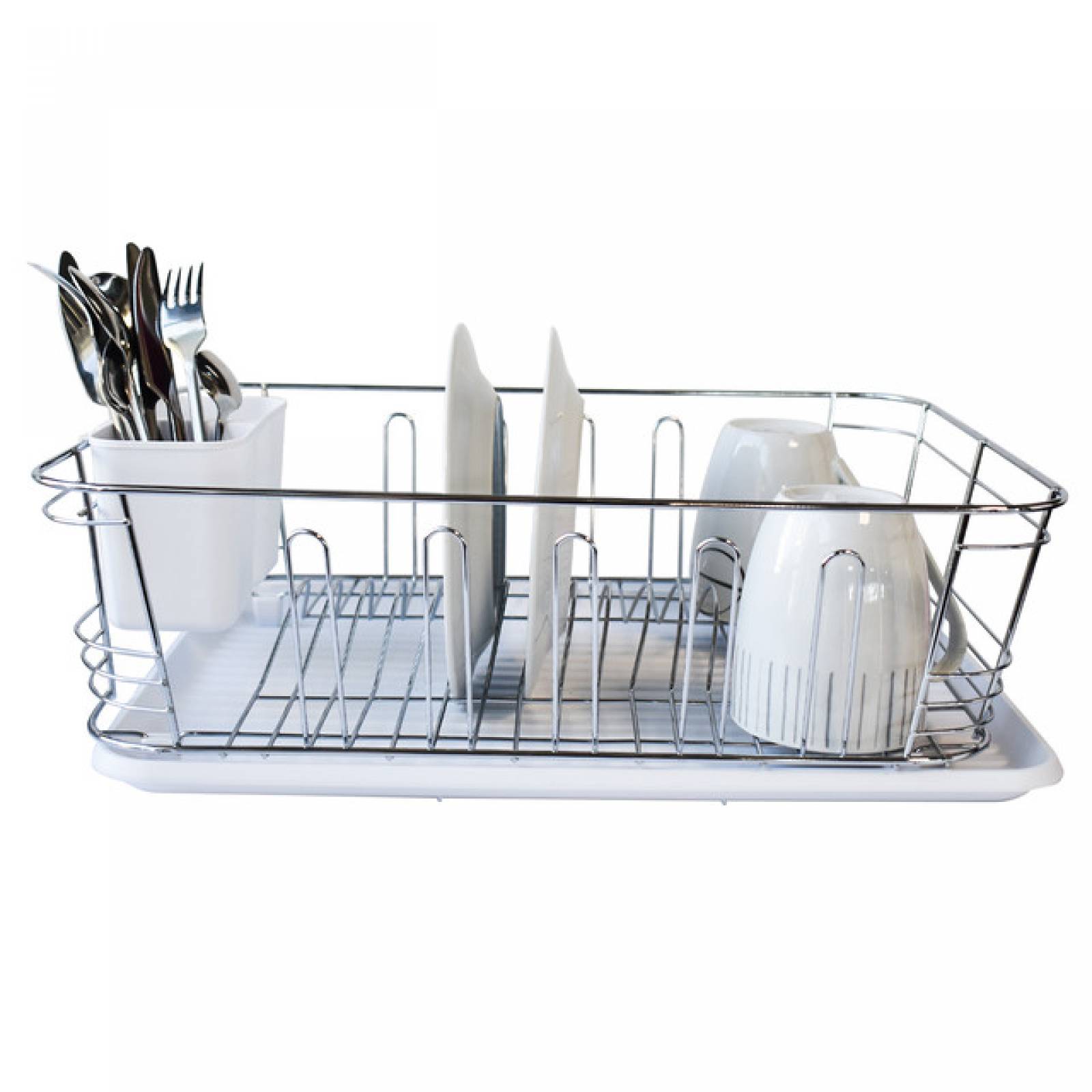 Top Choice 2415-1941 Escurridor de Trastes Charola para Platos Acero Inoxidable (Blanco)