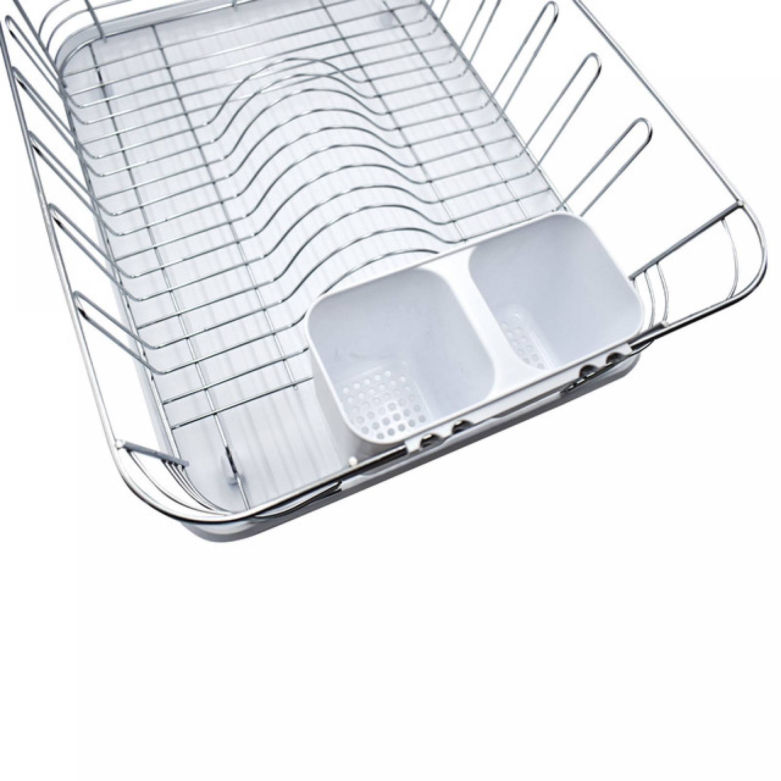 Top Choice 2415-1941 Escurridor de Trastes Charola para Platos Acero Inoxidable (Blanco)
