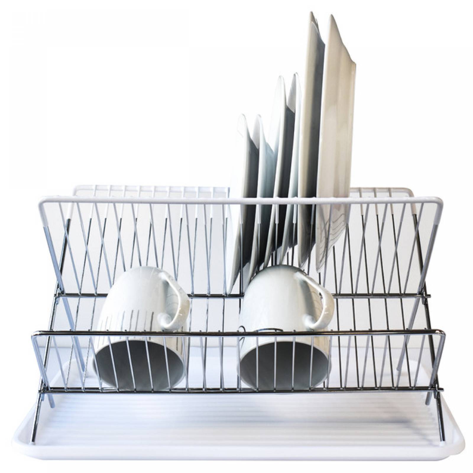 Top Choice 2415-1339 Escurridor de Trastes Moderno Plegable Acero Inoxidable (Blanco)