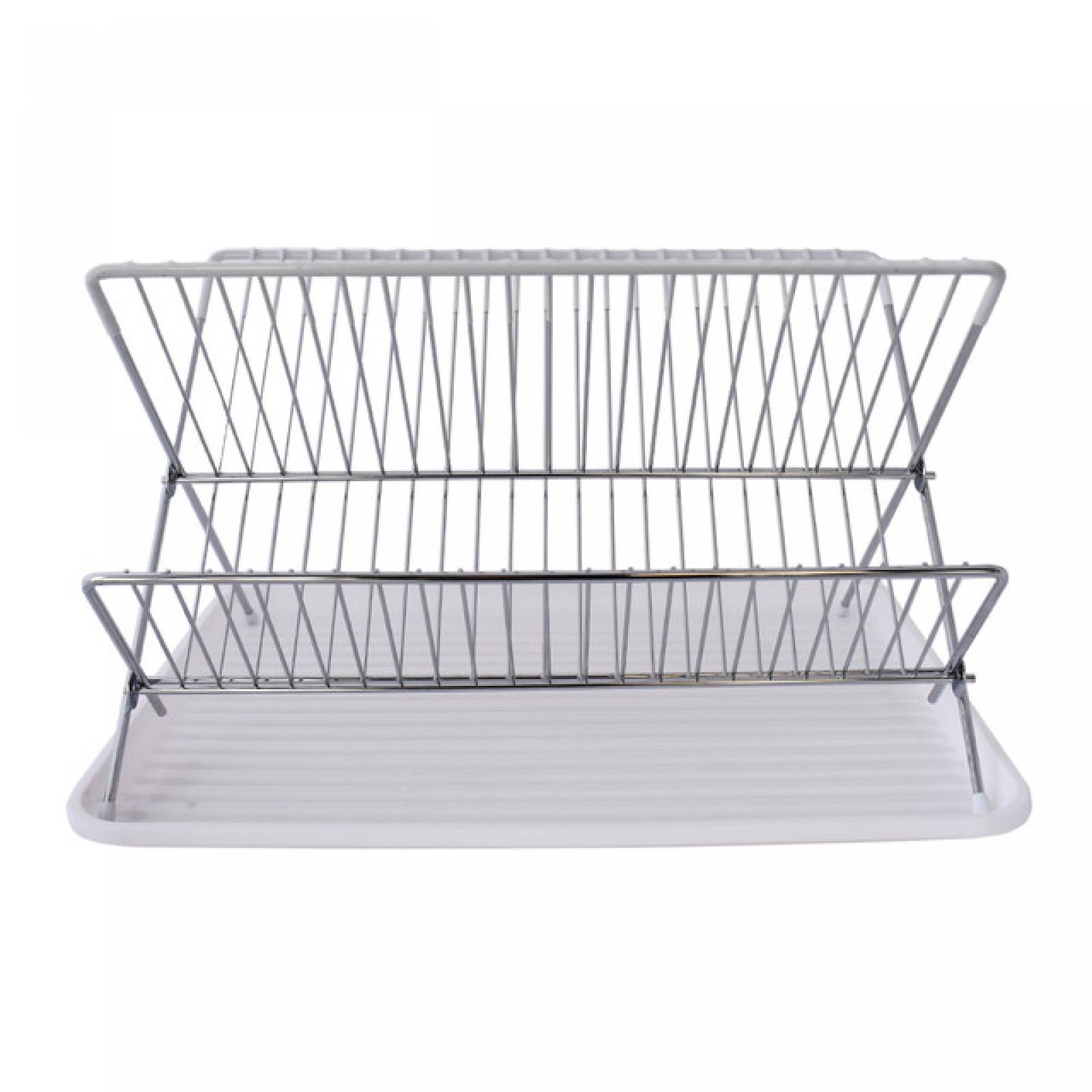 Top Choice 2415-1339 Escurridor de Trastes Moderno Plegable Acero Inoxidable (Blanco)