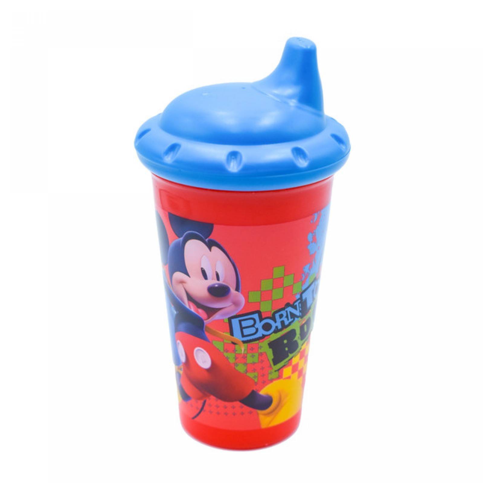 Fun Kids 1703-20 Disney Junior Juego de 2 Vasos Entrenadores Mickey Mouse Biberones con Chupon parra Bebes y Ninos, Azul y Amarillo