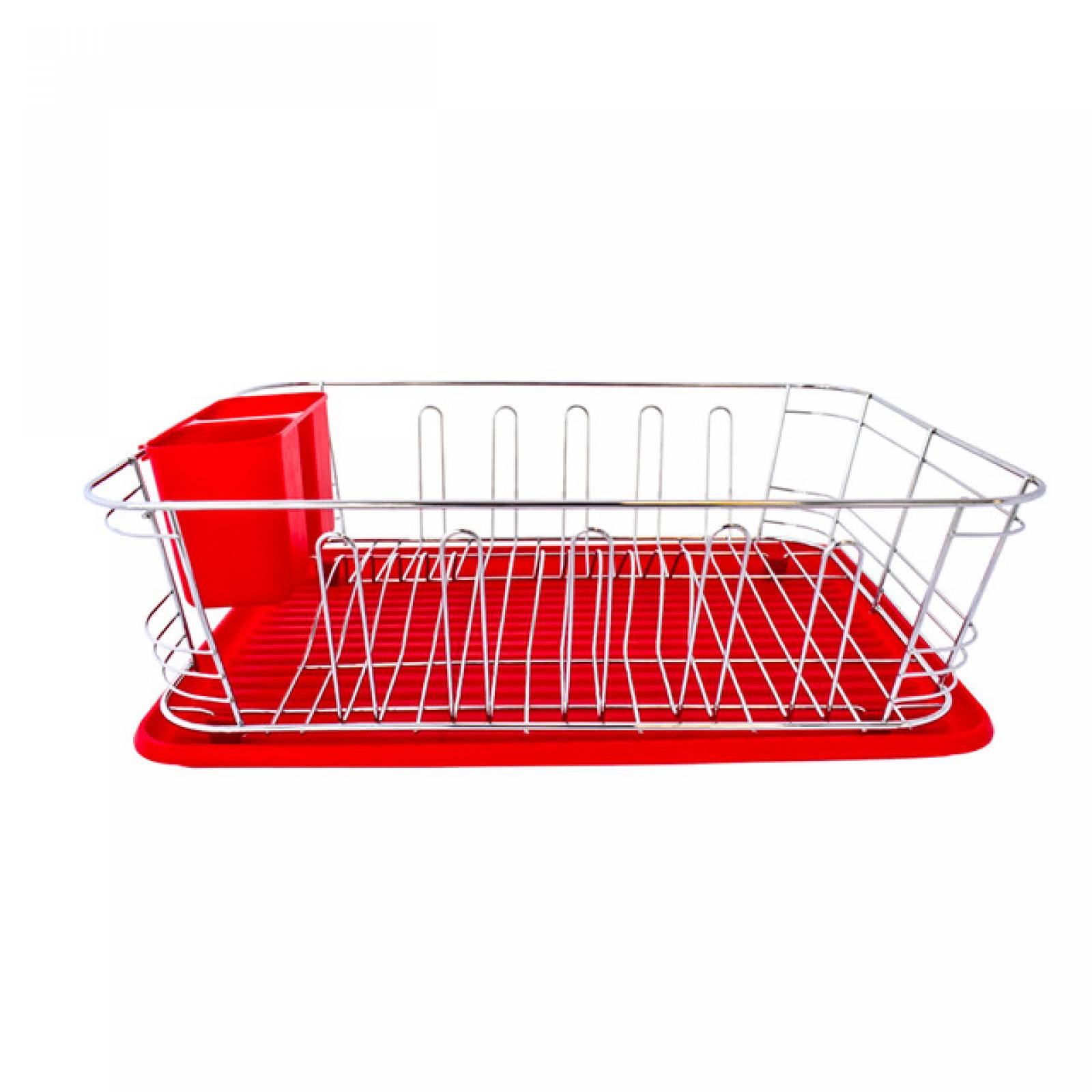 Top Choice 2415-1941 Escurridor de Trastes Charola para Platos Acero Inoxidable (Rojo)