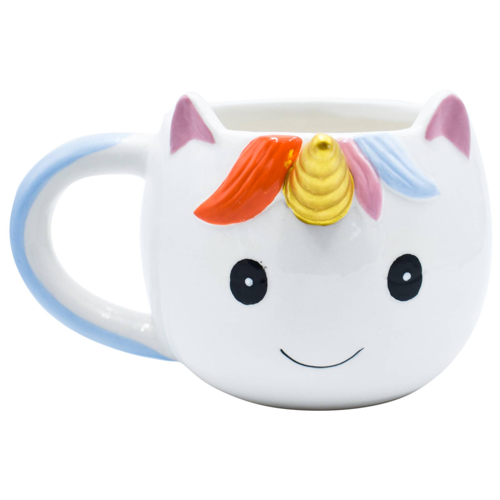 Top Choice 2415-3480 Taza Unicornio 3d Grande De Cerámica Para Café Colores 373ml