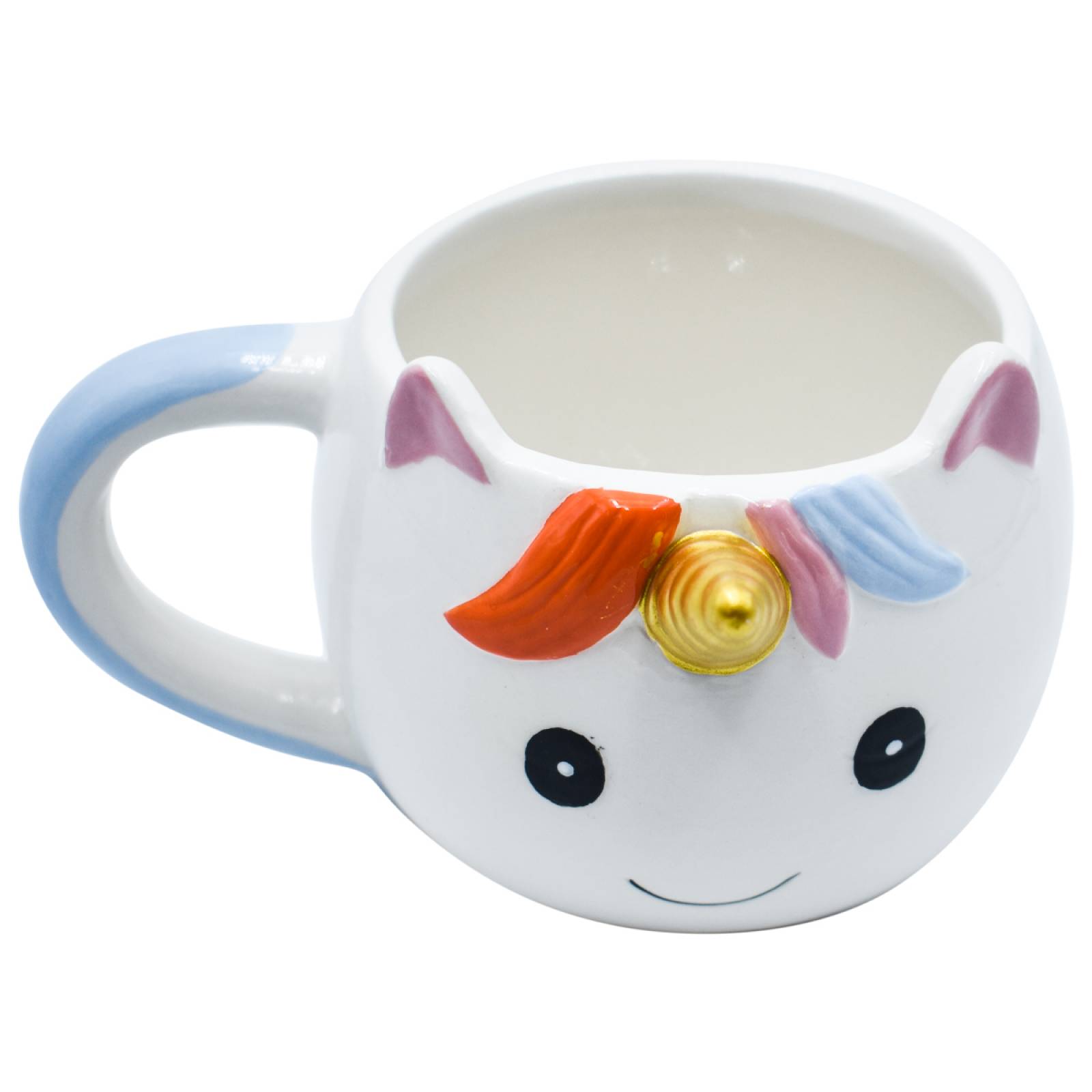 Top Choice 2415-3480 Taza Unicornio 3d Grande De Cerámica Para Café Colores 373ml