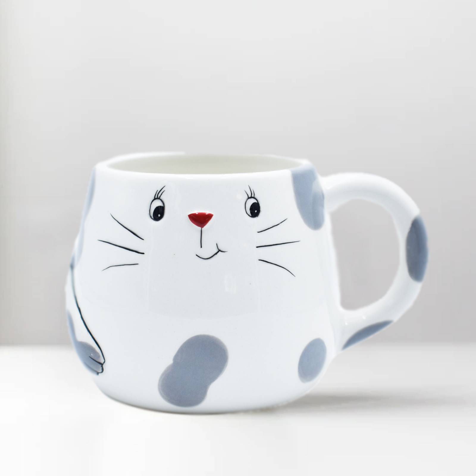 Top Choice 2415-3475 Taza Para Café 3d De Cerámica En Forma De Perros Y Gatos (Gatito)