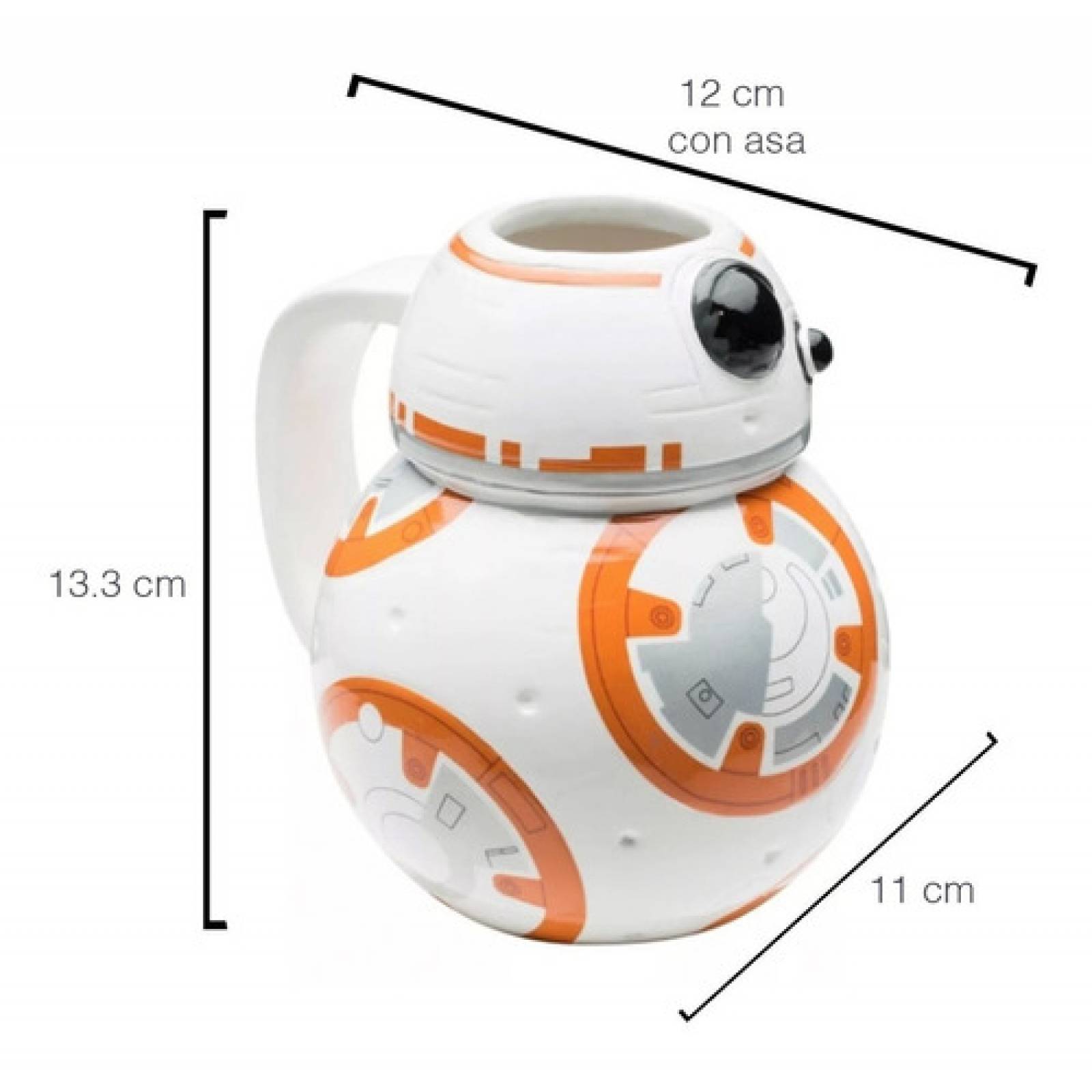 Zak 1555-3039 Tazas Star Wars Bb8 Taza Cafe Tarro Ceramica Pintado A Mano