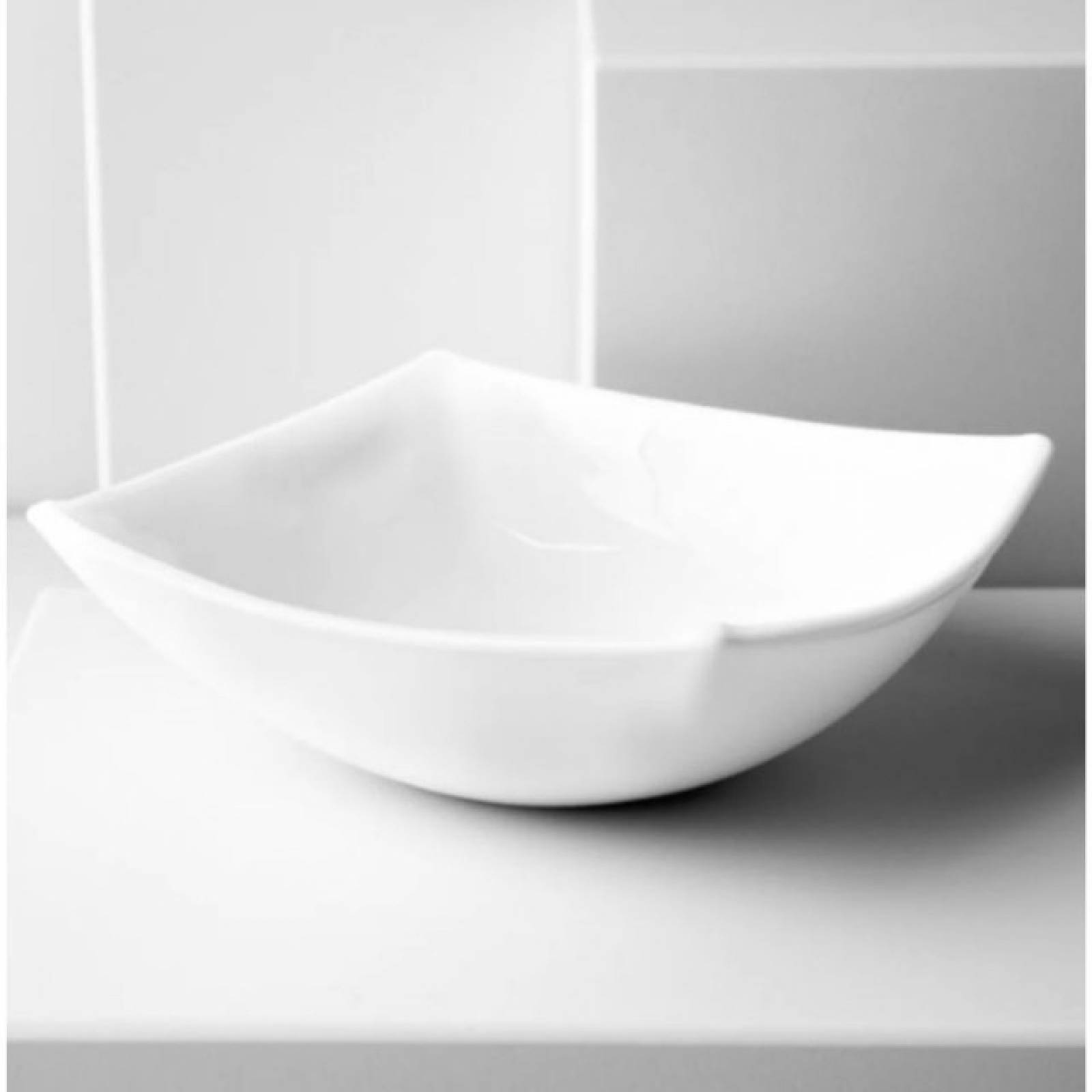 Luminarc 307-5198/5200E  Vajilla Blanca Cuadrada Moderna de Vidrio Opal Resistente con 12 piezas para 4 Personas