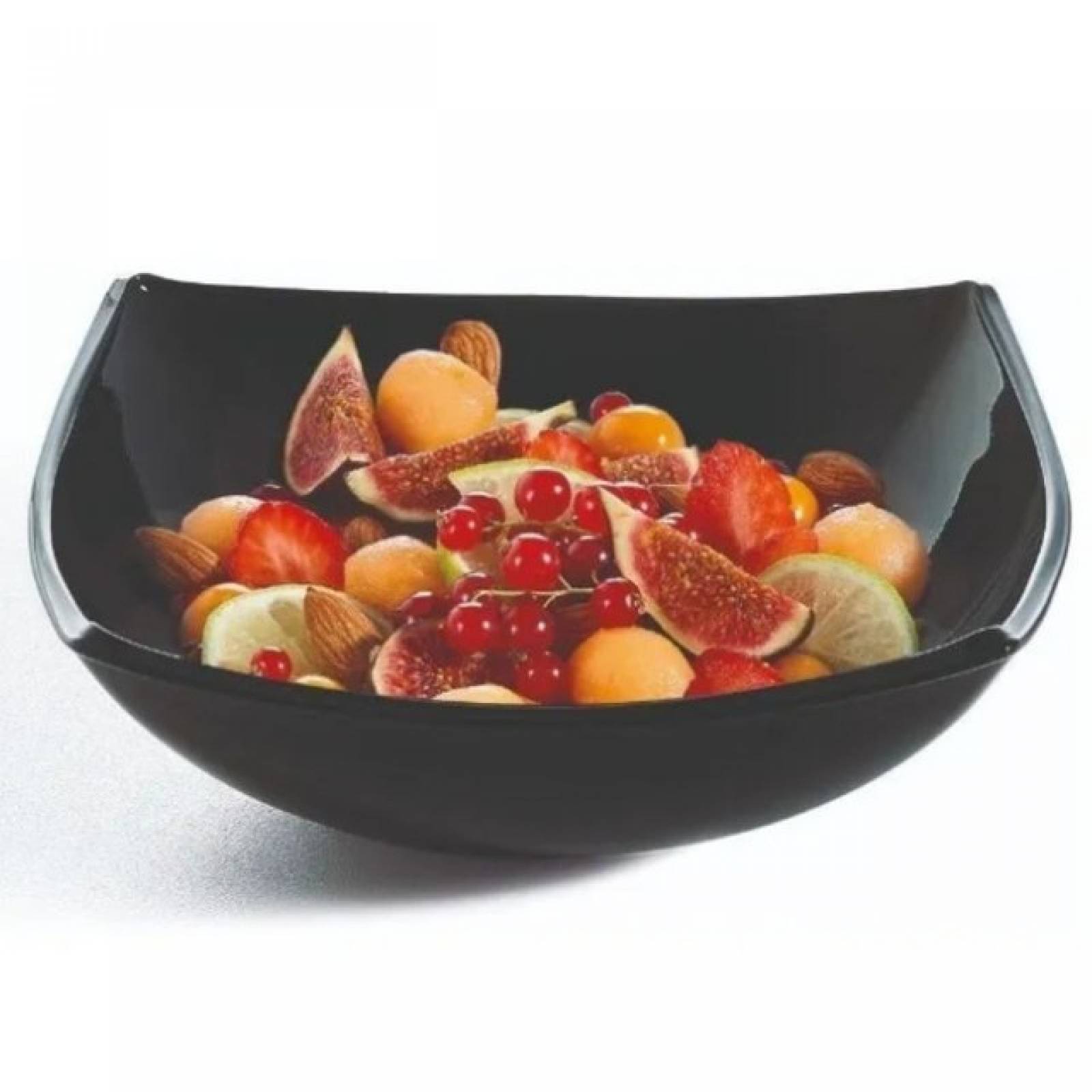 Luminarc 307-5201/5203E Vajilla Negra Cuadrada Moderna Resistente 12 piezas para 4 Personas