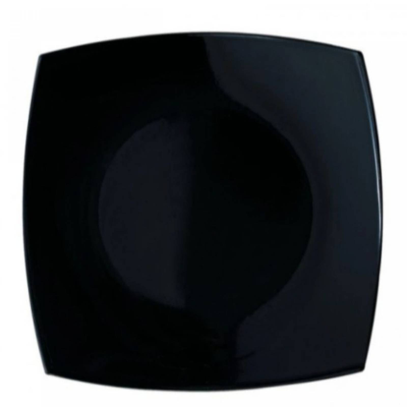 Luminarc 307-5201/5203E Vajilla Negra Cuadrada Moderna Resistente 12 piezas para 4 Personas