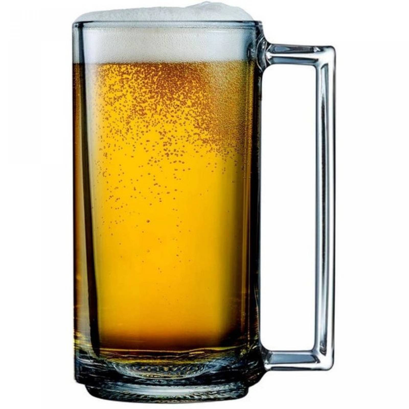 Luminarc 307-5569 Tarro de Vidrio Cerveza o Café Capuchino Bonne Heure, 400 Mililitros, 6 Piezas, Transparente