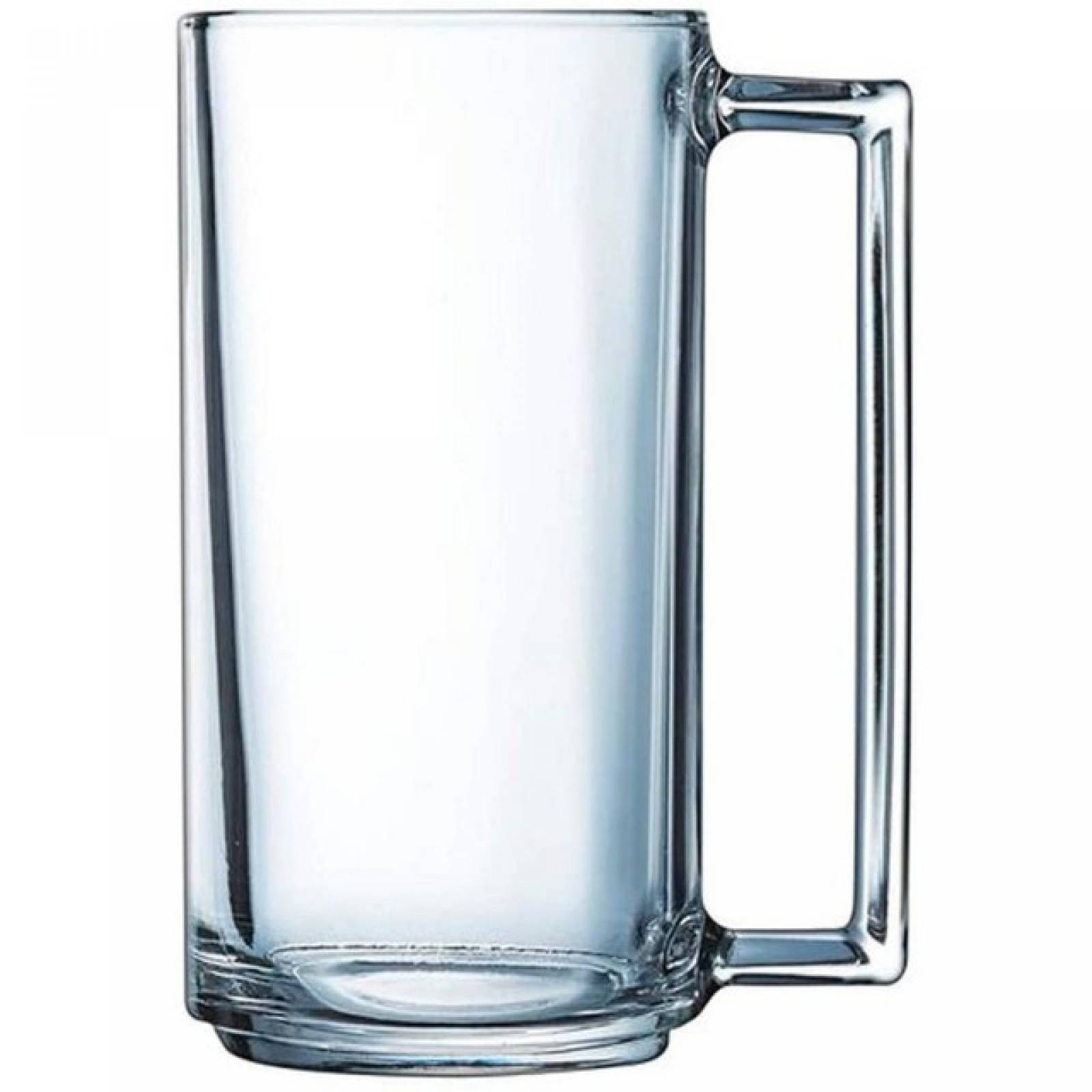 Luminarc 307-5569 Tarro de Vidrio Cerveza o Café Capuchino Bonne Heure, 400 Mililitros, 6 Piezas, Transparente