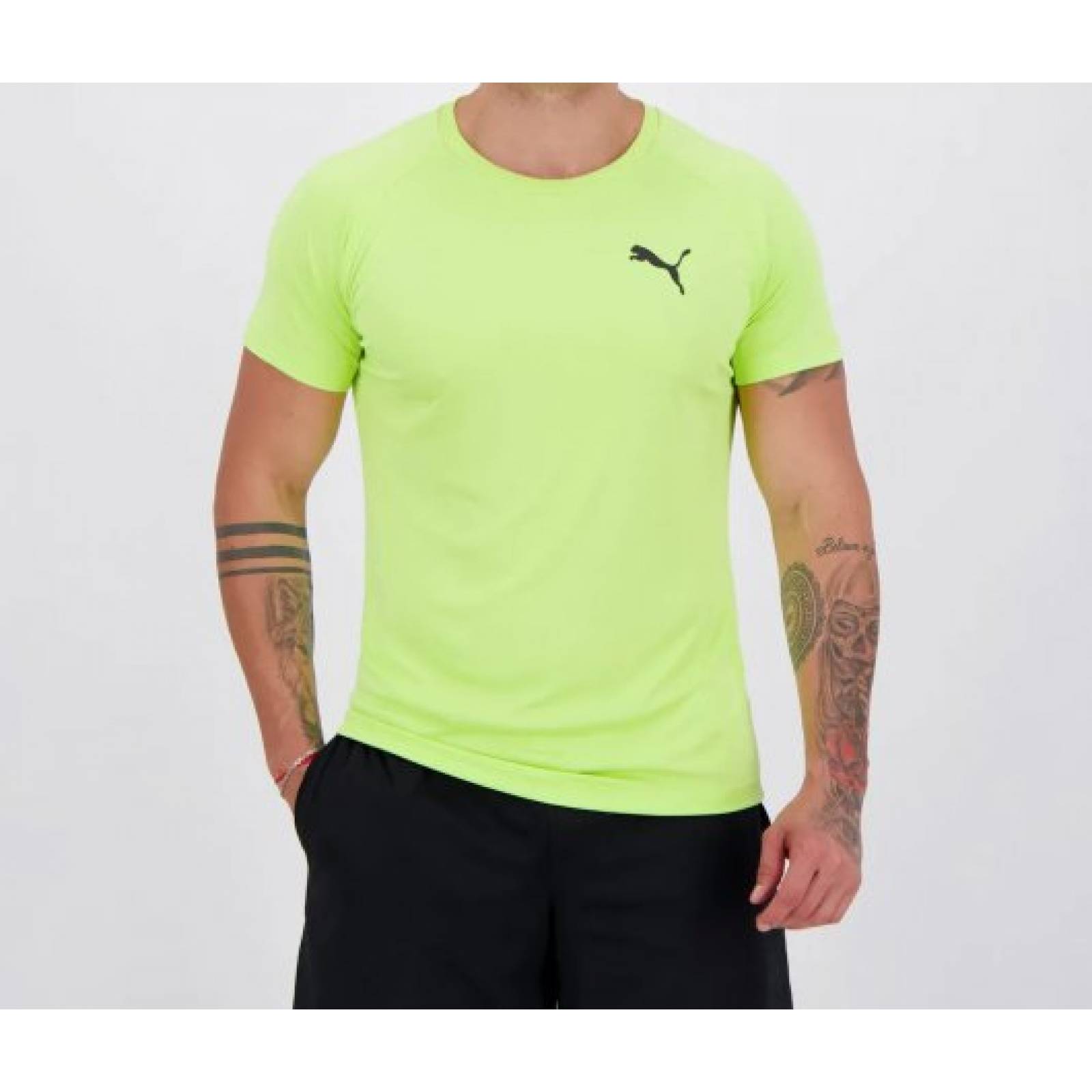 PLAYERA PUMA DE CABALLERO VERDE LIMON 581504 34