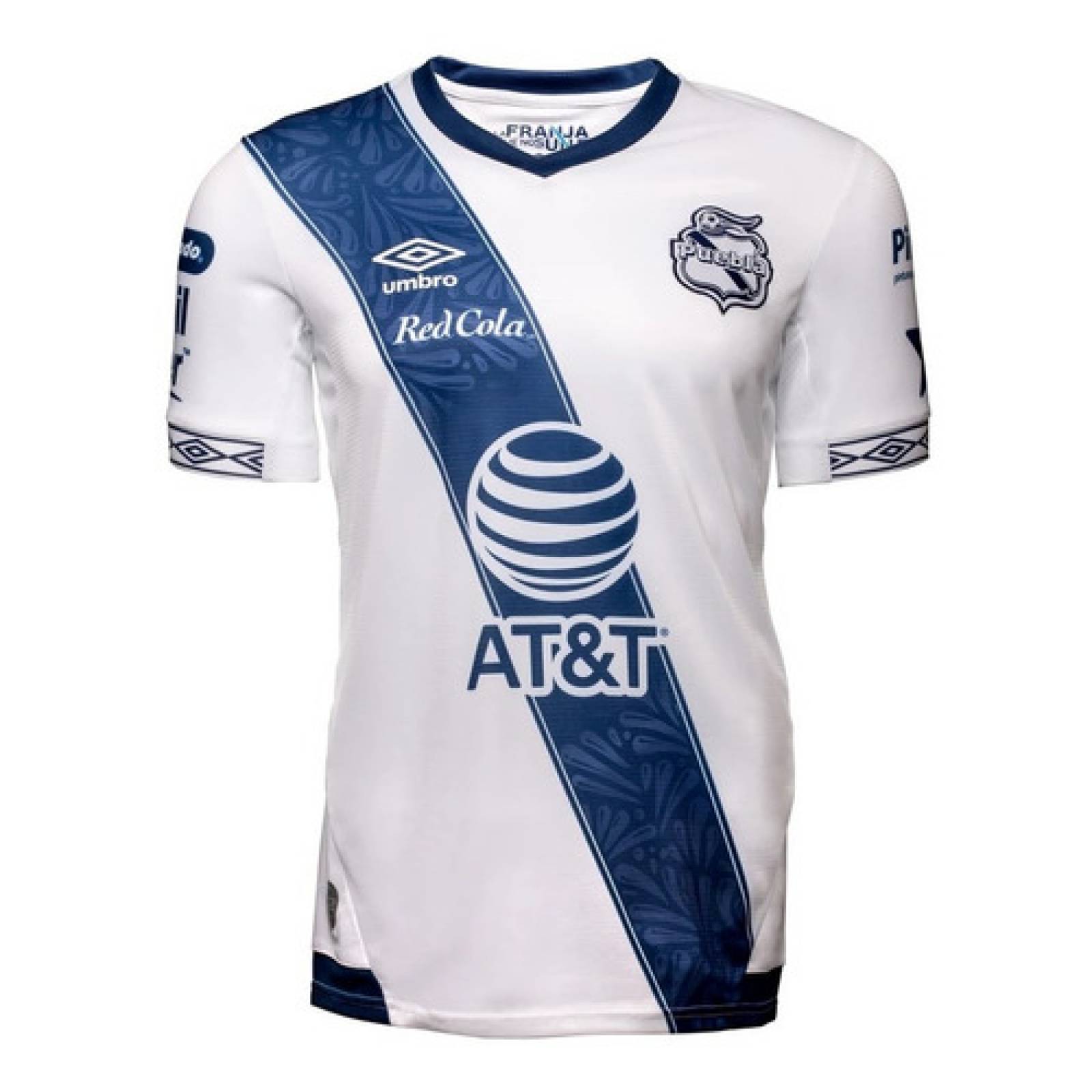 JERSEY UMBRO CLUB PUEBLA LOCAL 2019-2020 NIÑO UB19123WHT