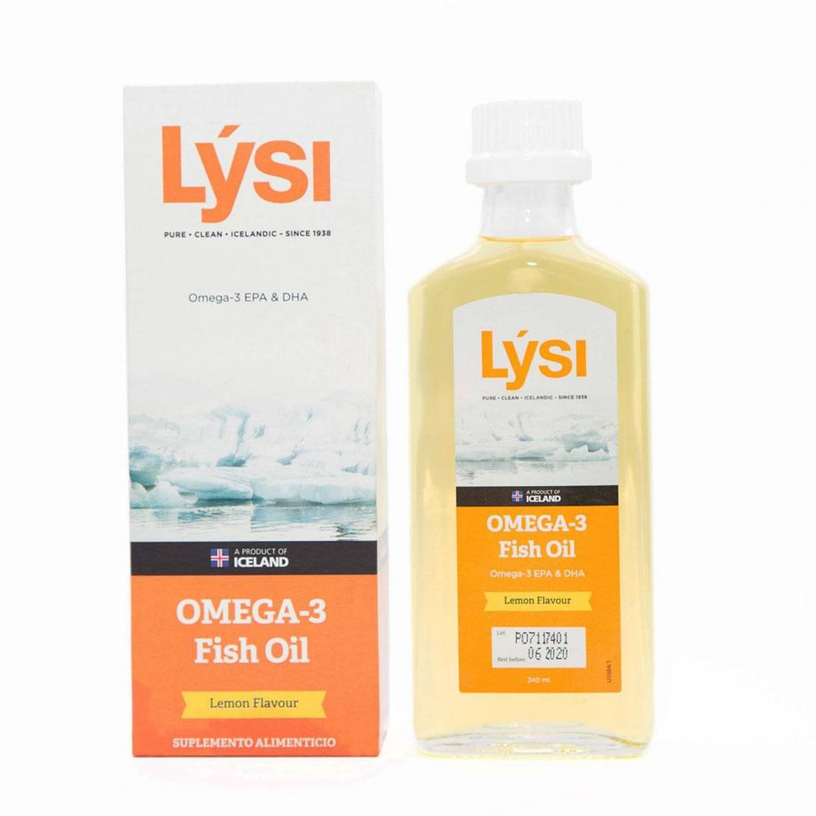 Lysi Aceite de Pescado Omega 3 EPA y DHA 240 Ml 