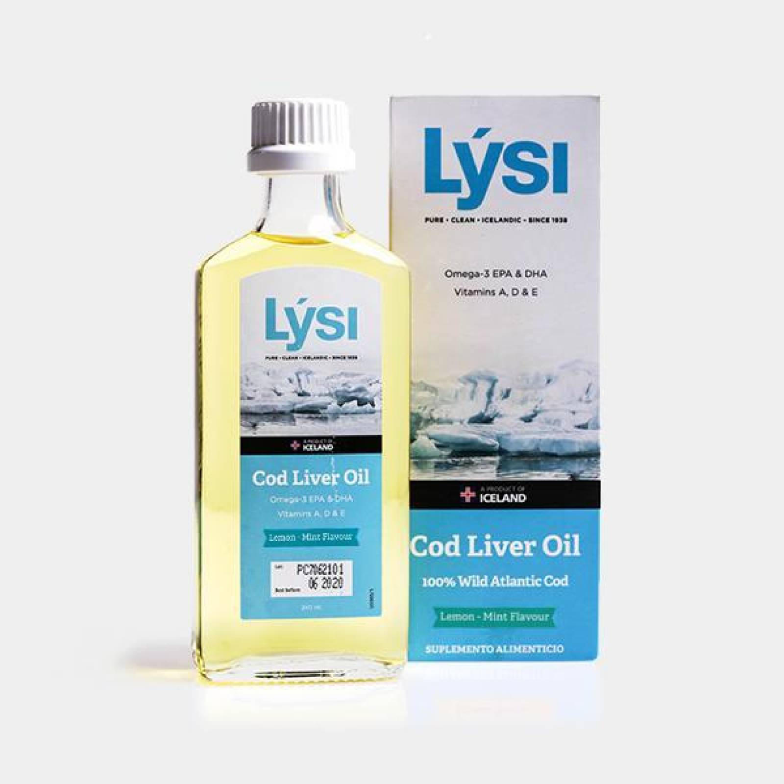Lysi Omega 3 EPA & DHA vitamina A D Y E Menta-Limón 240 ml 
