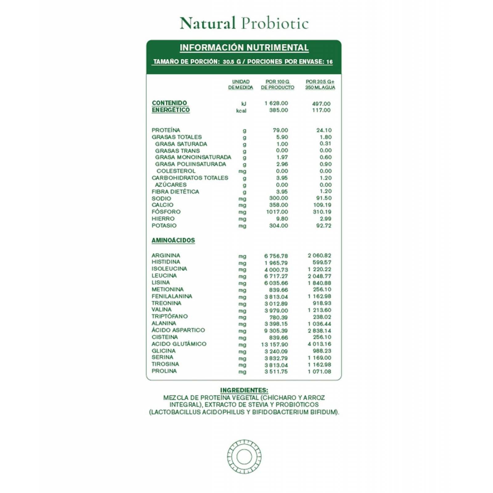 Proteína Habits Vegana Sabor Natural 488 g 