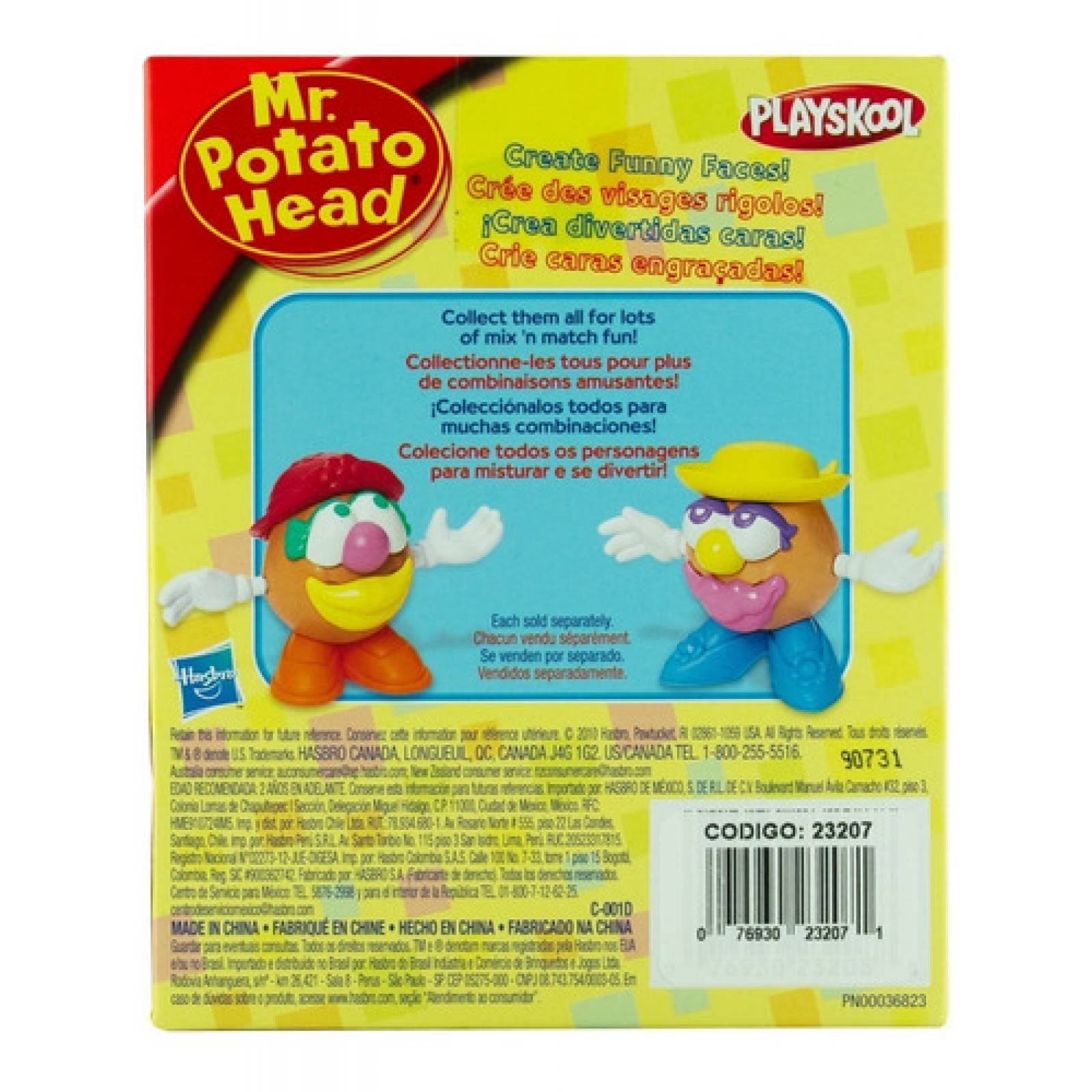 Sr Y Sra Cara De Papa 6 Desmontables Pack 4 Pz Playskool