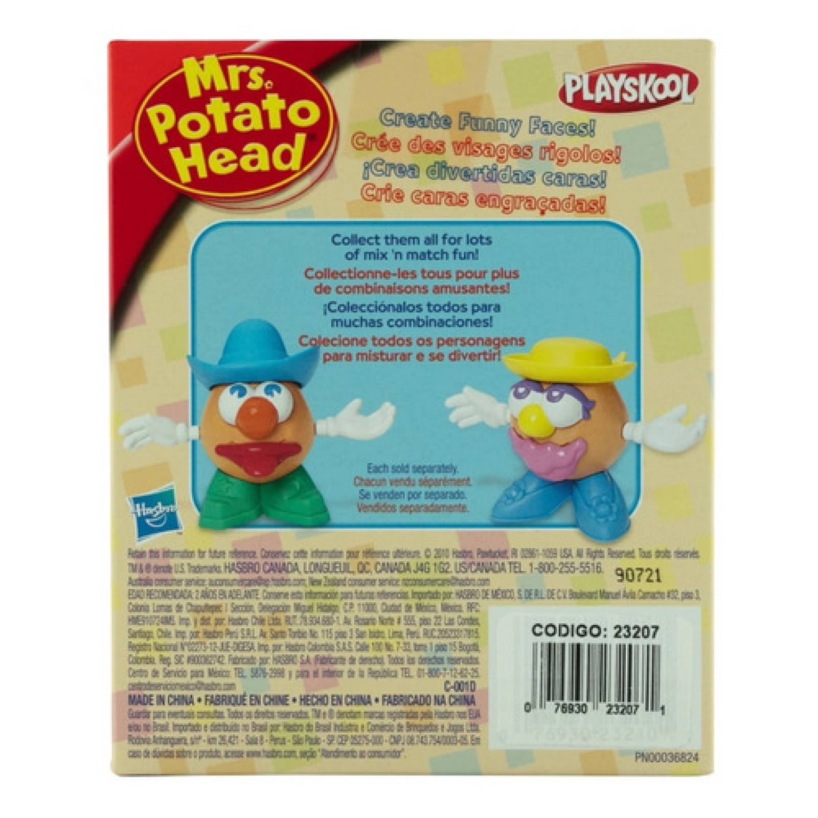 Sr Y Sra Cara De Papa 6 Desmontables Pack 4 Pz Playskool