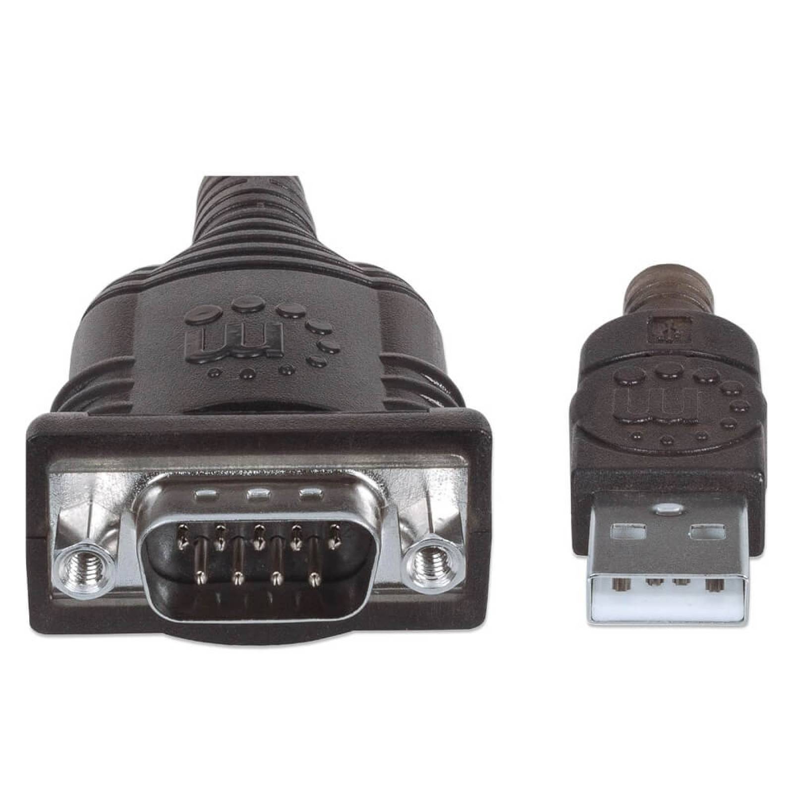 Convertidor Adaptador Serial A Usb Manhattan 45cm Db9 Com