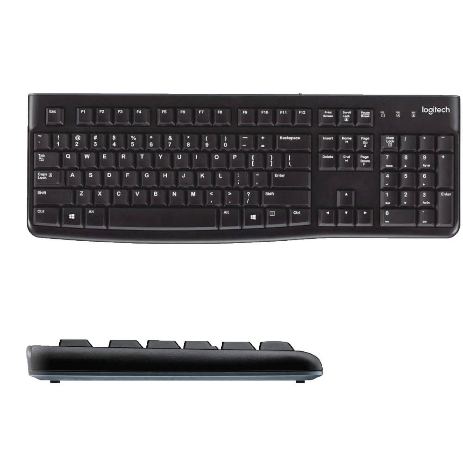 Teclado Logitech K120 Qwerty Español España Color Negro