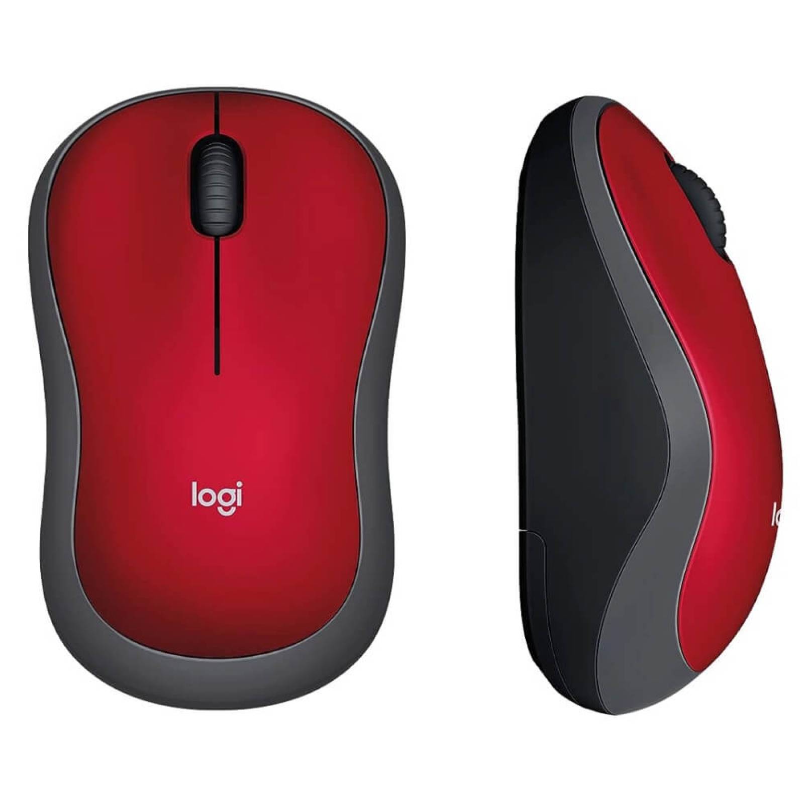 Mouse Inalámbrico Logitech  M185 Rojo