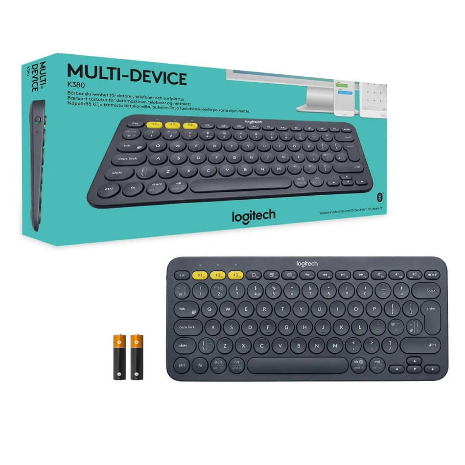 Teclado Bluetooth Logitech K380 Qwerty Inglés Uk