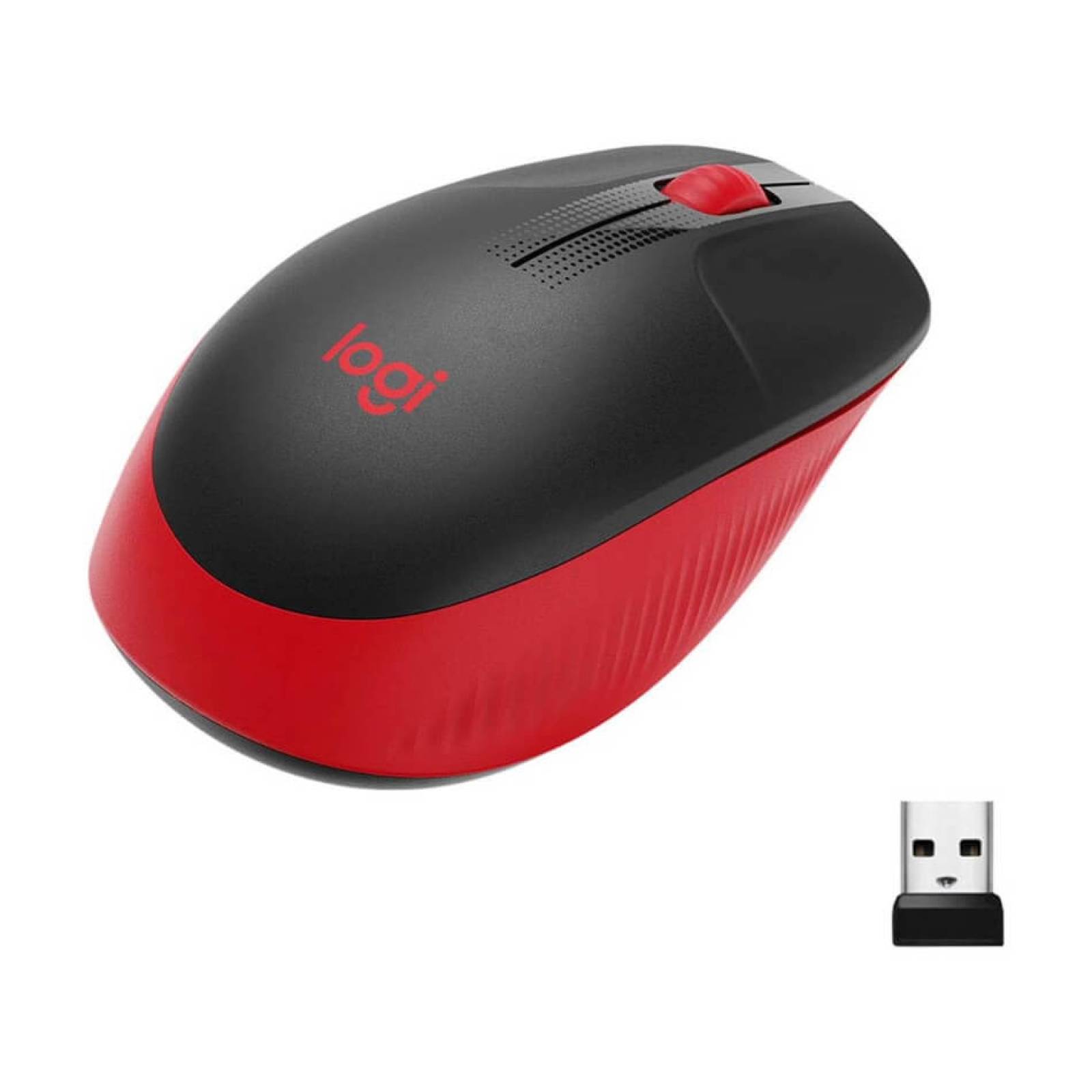 Mouse Inalámbrico Logitech  M190 Rojo