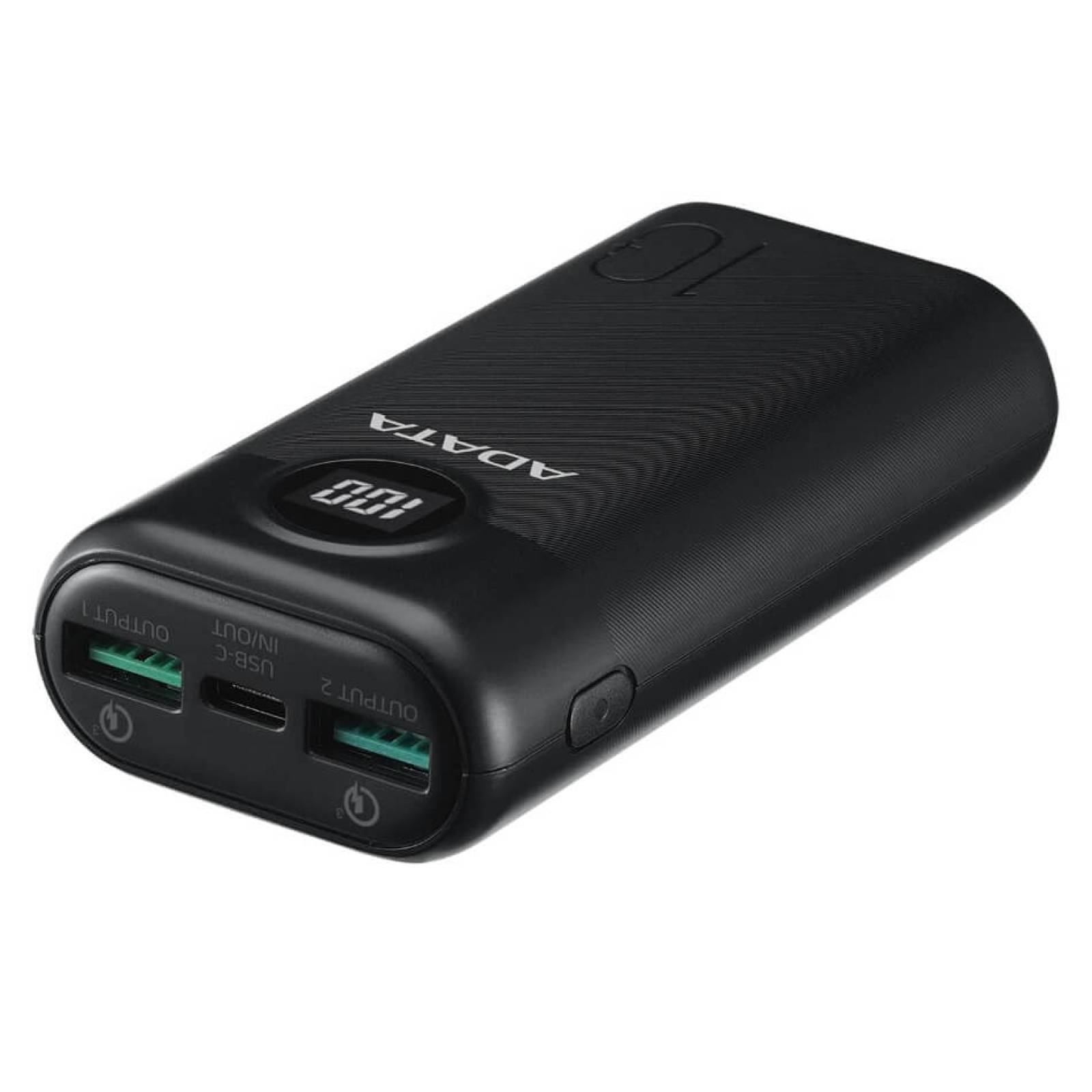 Power Bank Adata P10000qcd 10000mah Pantalla Digital Negro