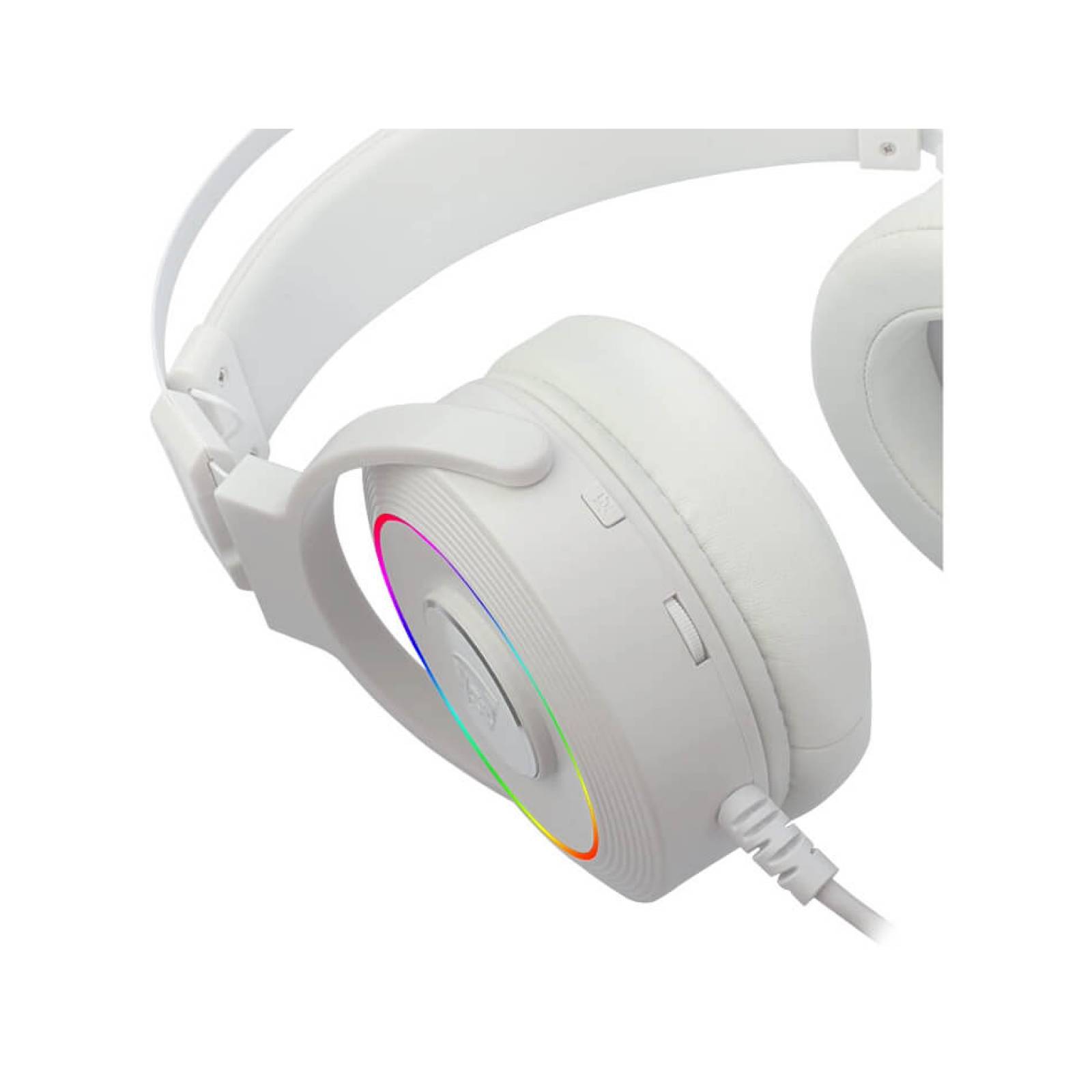 Audífonos Gamer Redragon Chroma Lamia 2 Lunar White Led