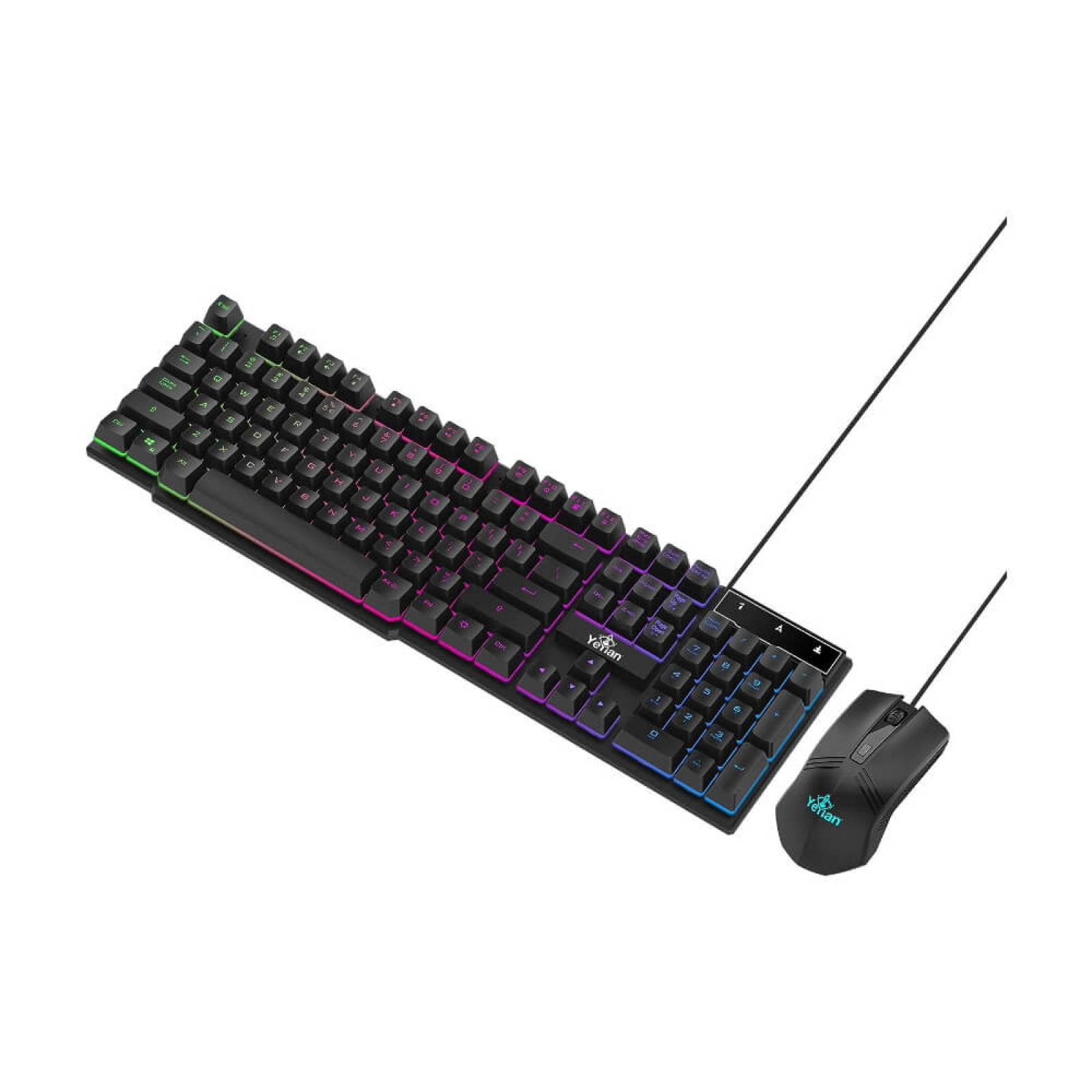 Kit Teclado Y Mouse Yeyian Phoenix Serie 2000 Retroiluminado