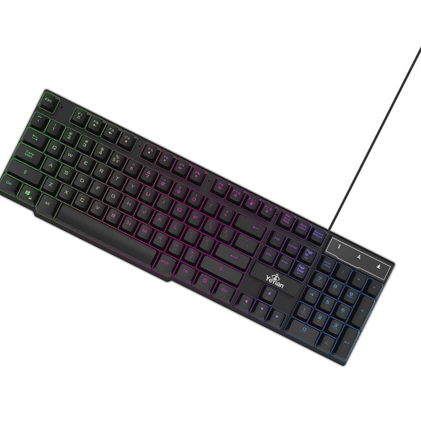 Kit Teclado Y Mouse Yeyian Phoenix Serie 2000 Retroiluminado