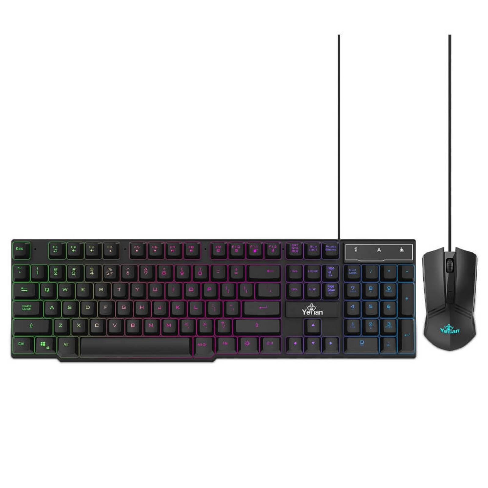 Kit Teclado Y Mouse Yeyian Phoenix Serie 2000 Retroiluminado