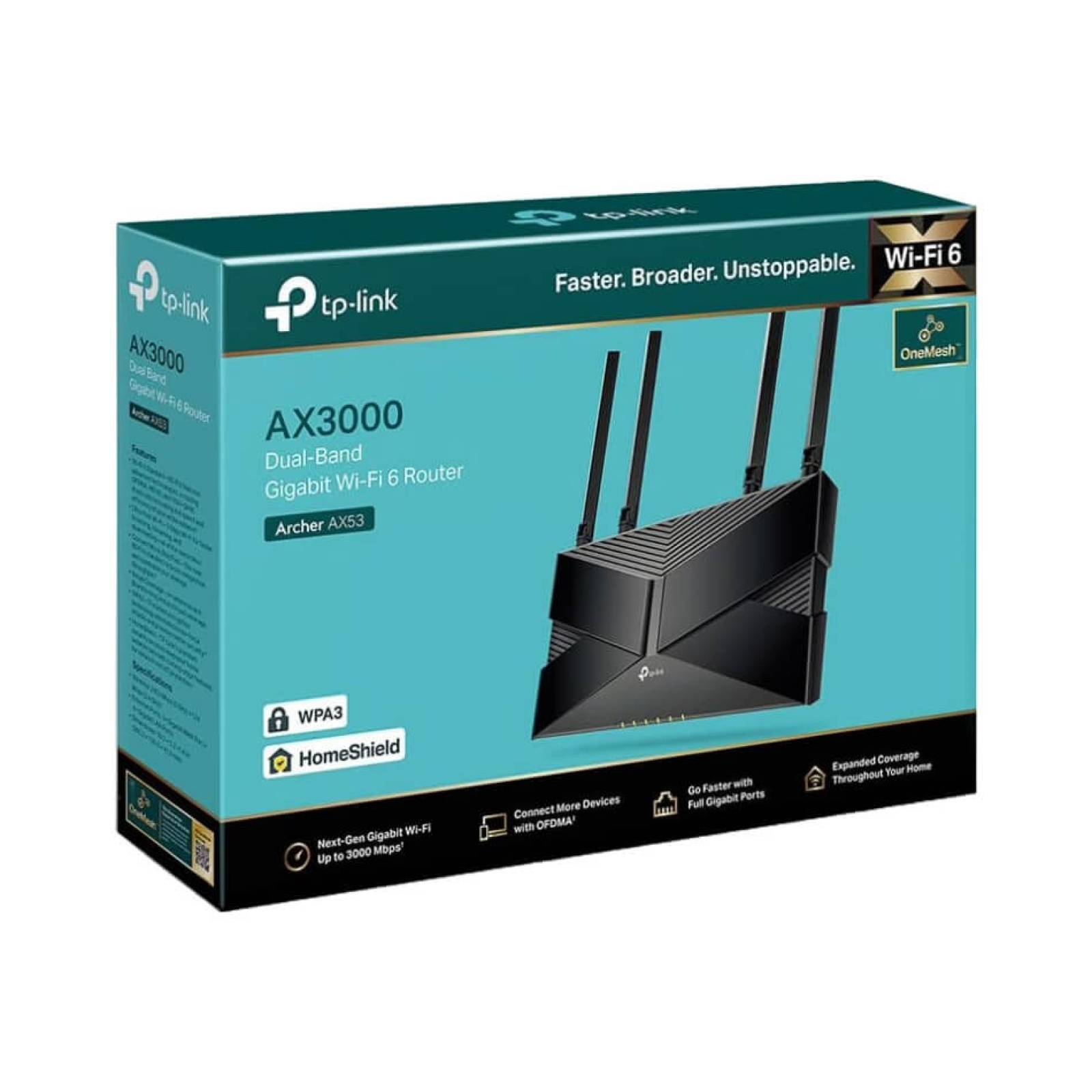 Tp-link Wifi 6 Ax3000 Router Gigabit Dual Band Archer Ax53