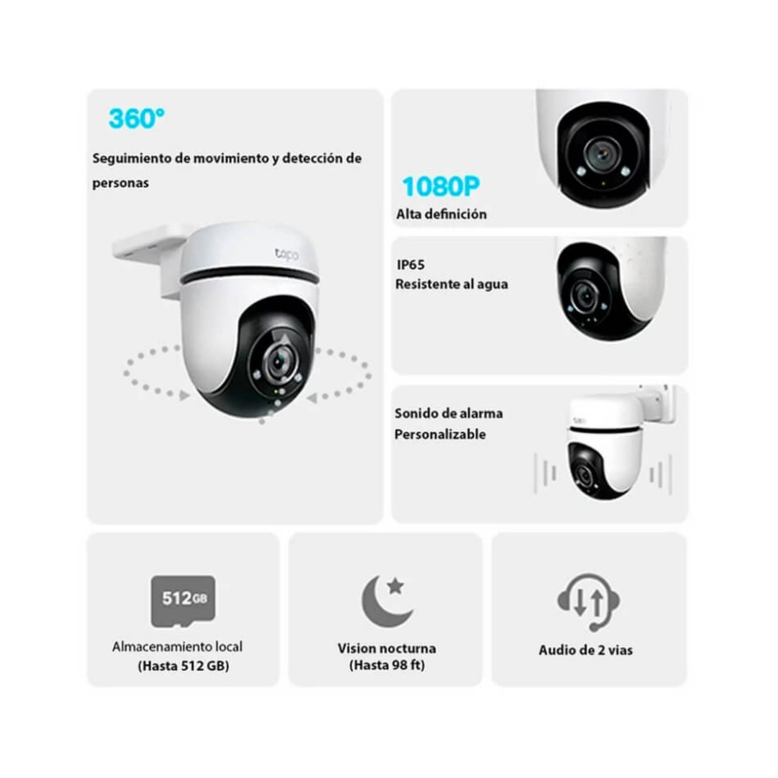 Camara Vigilancia Wifi TP-LINK TAPO C320WS exterior 2K hasta 8