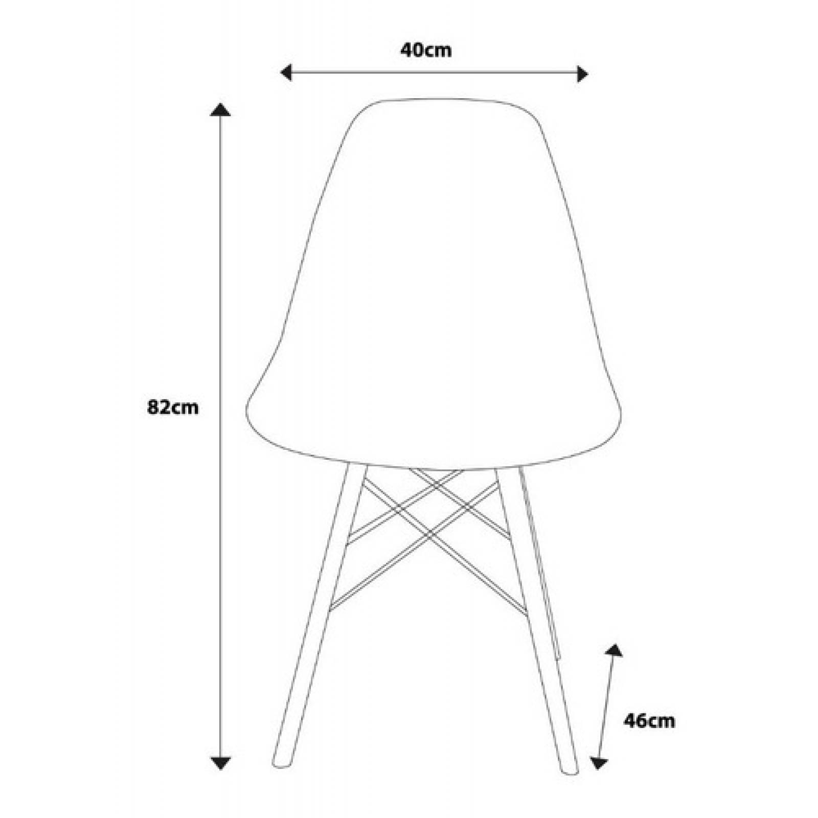 Silla Eames Negra Moderna Madera 