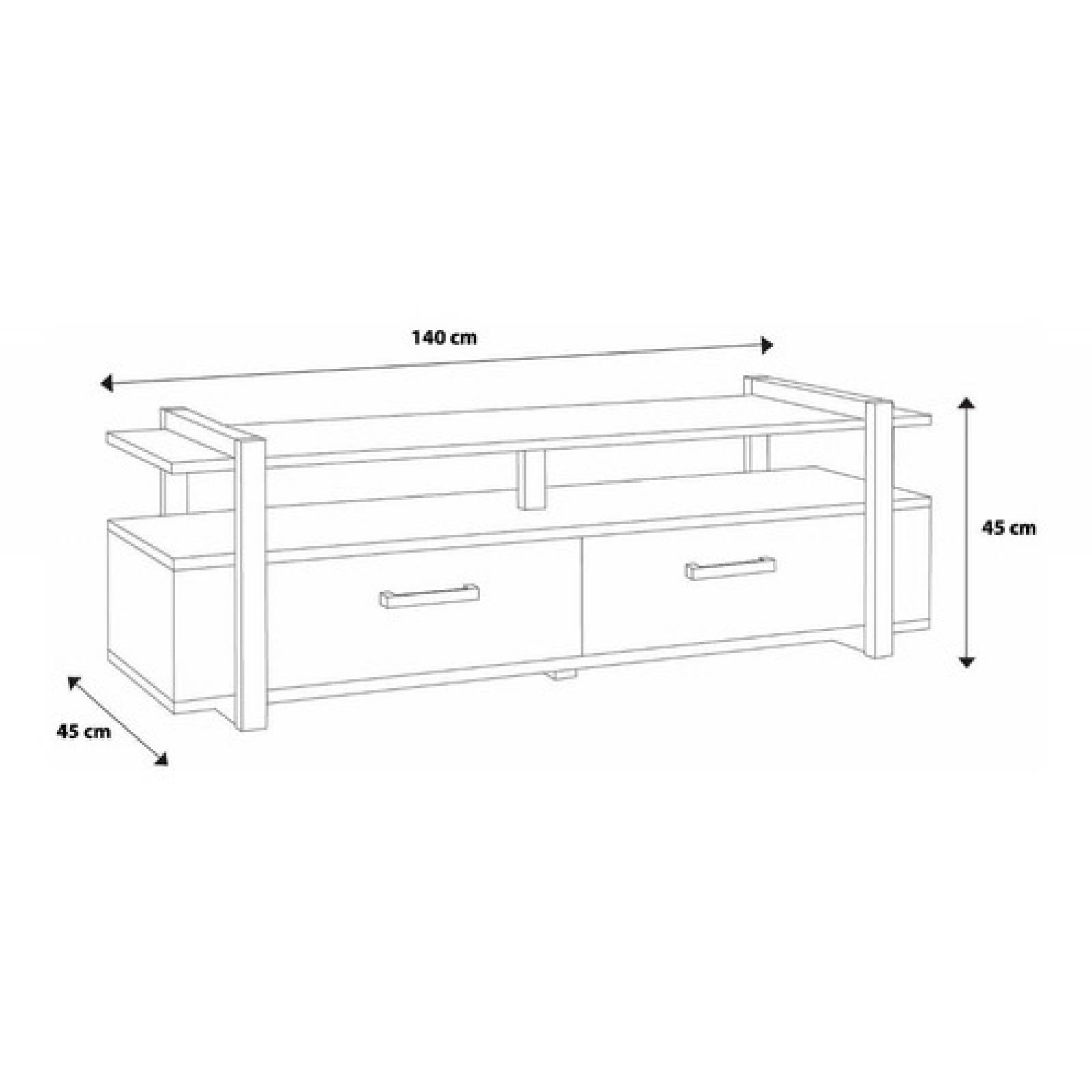 Mueble Para Tv Con Cajonera Y Repisas Moderno Tugow