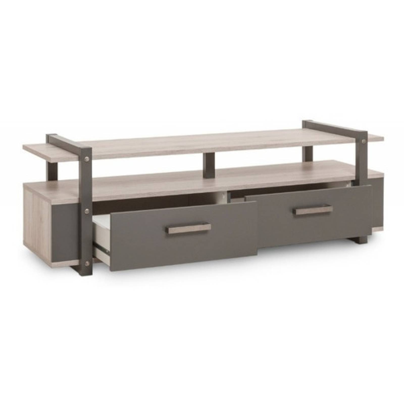 Mueble Para Tv Con Cajonera Y Repisas Moderno Tugow