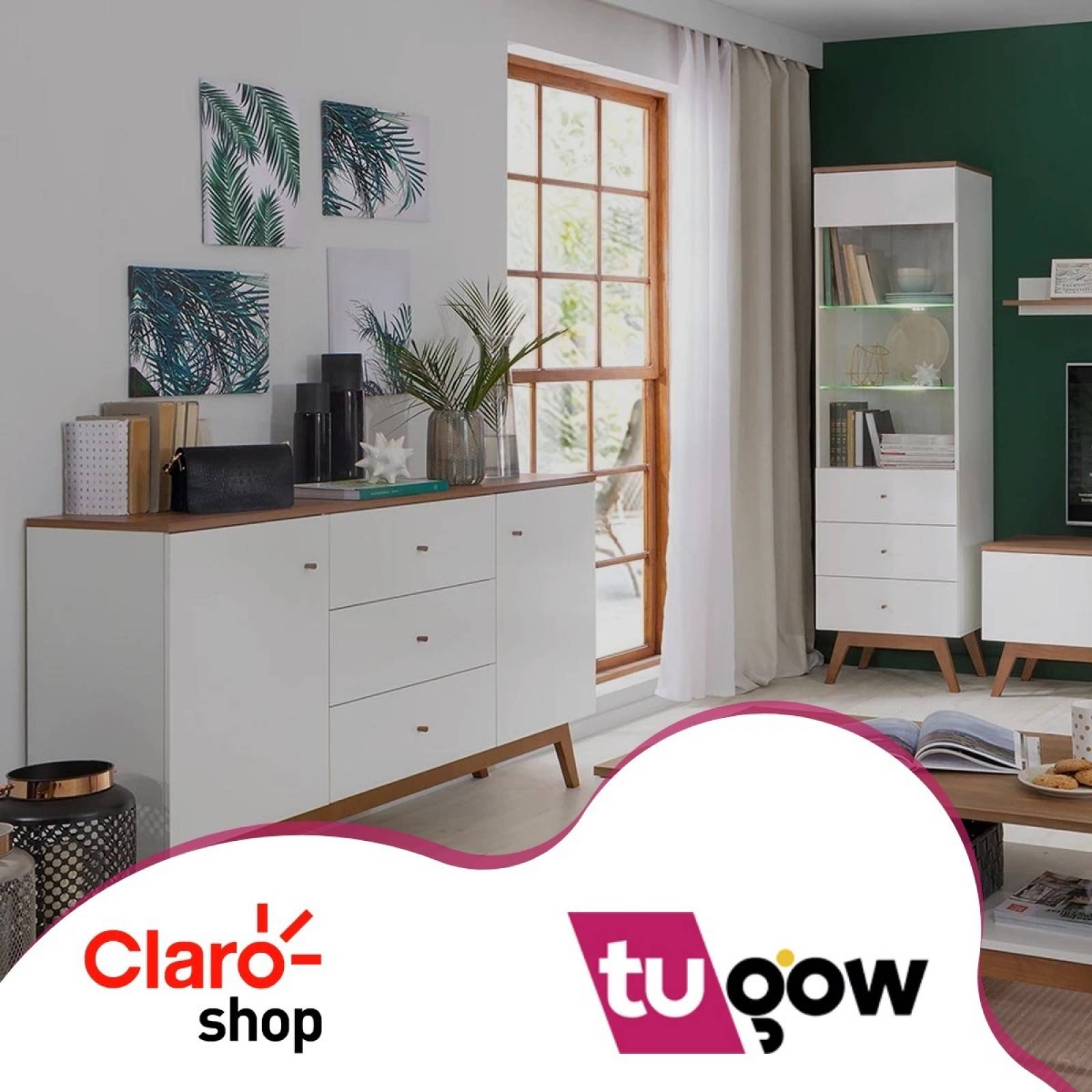 Mueble Para Tv Con Cajonera Y Repisas Moderno Tugow