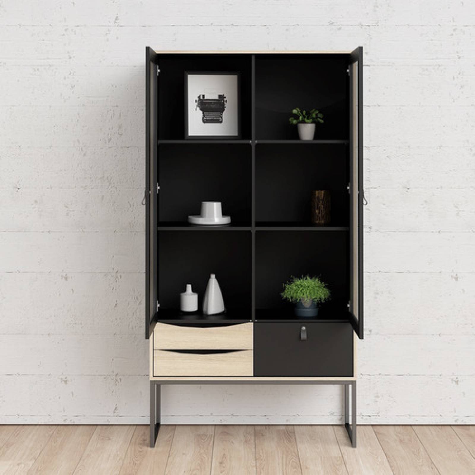 Vitrina 2 Puertas Para Sala U Oficina