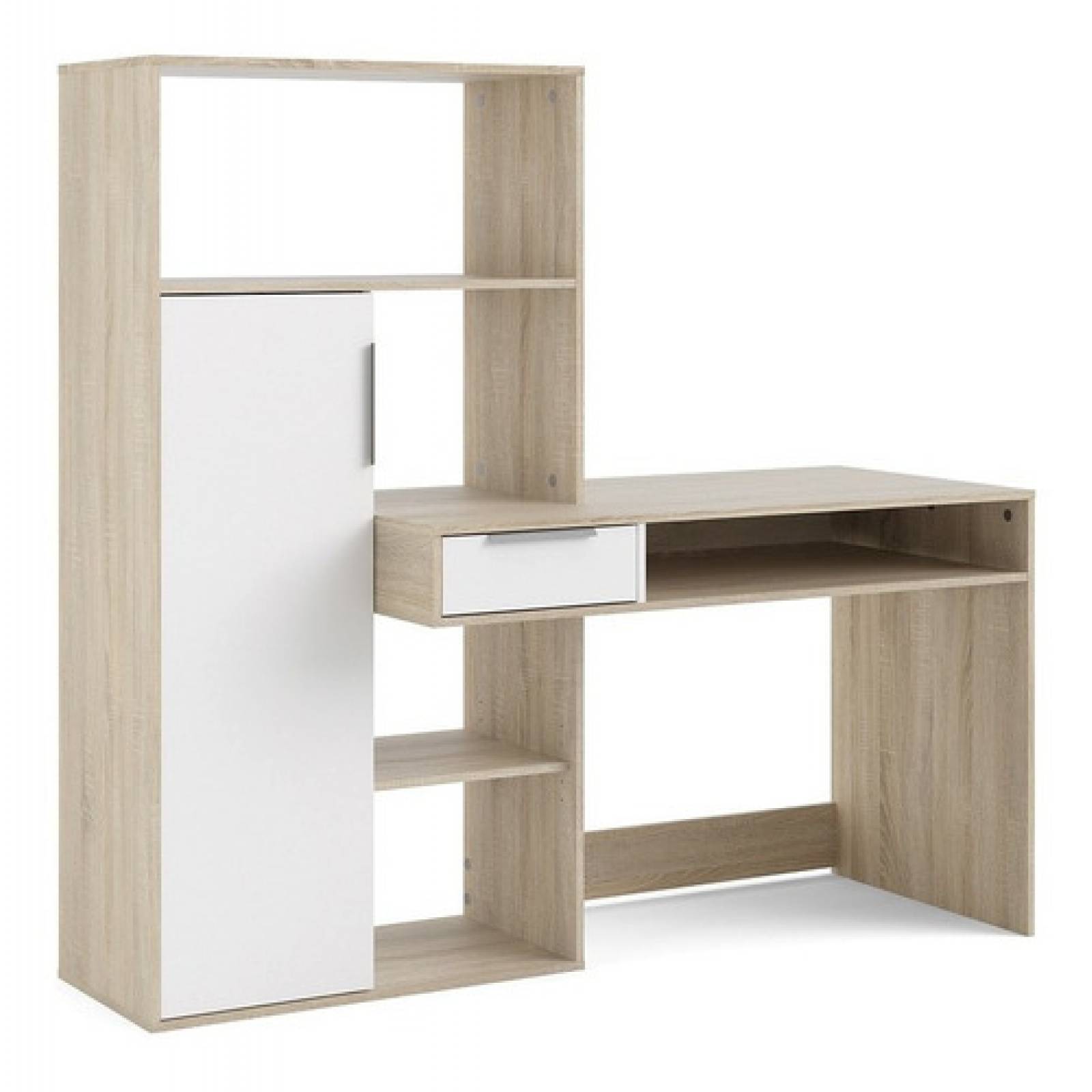 Escritorio Librero Para Computadora Con Cajon Y Puerta