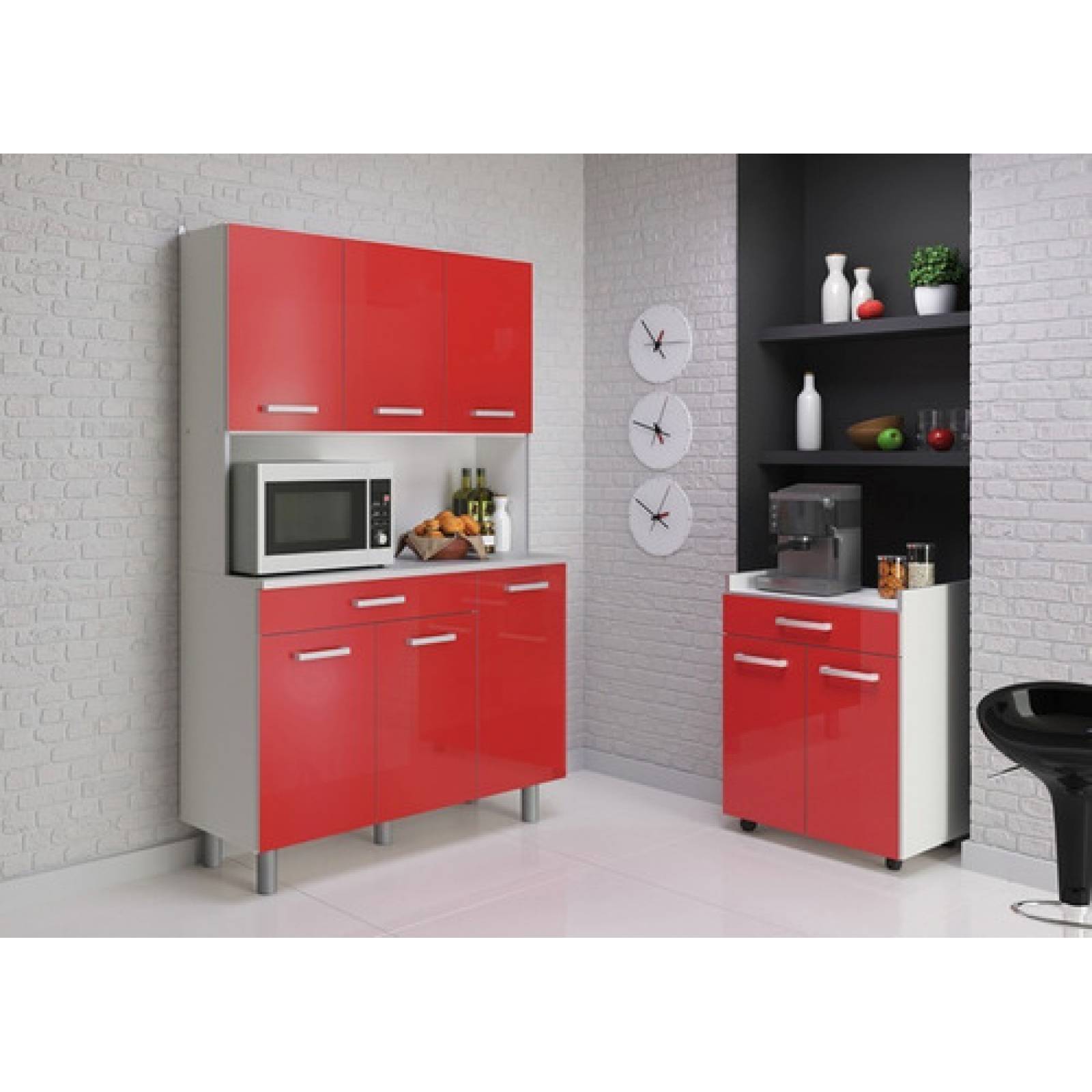 Alacenas Cocinas Prácticas Roja Moderna Tugow