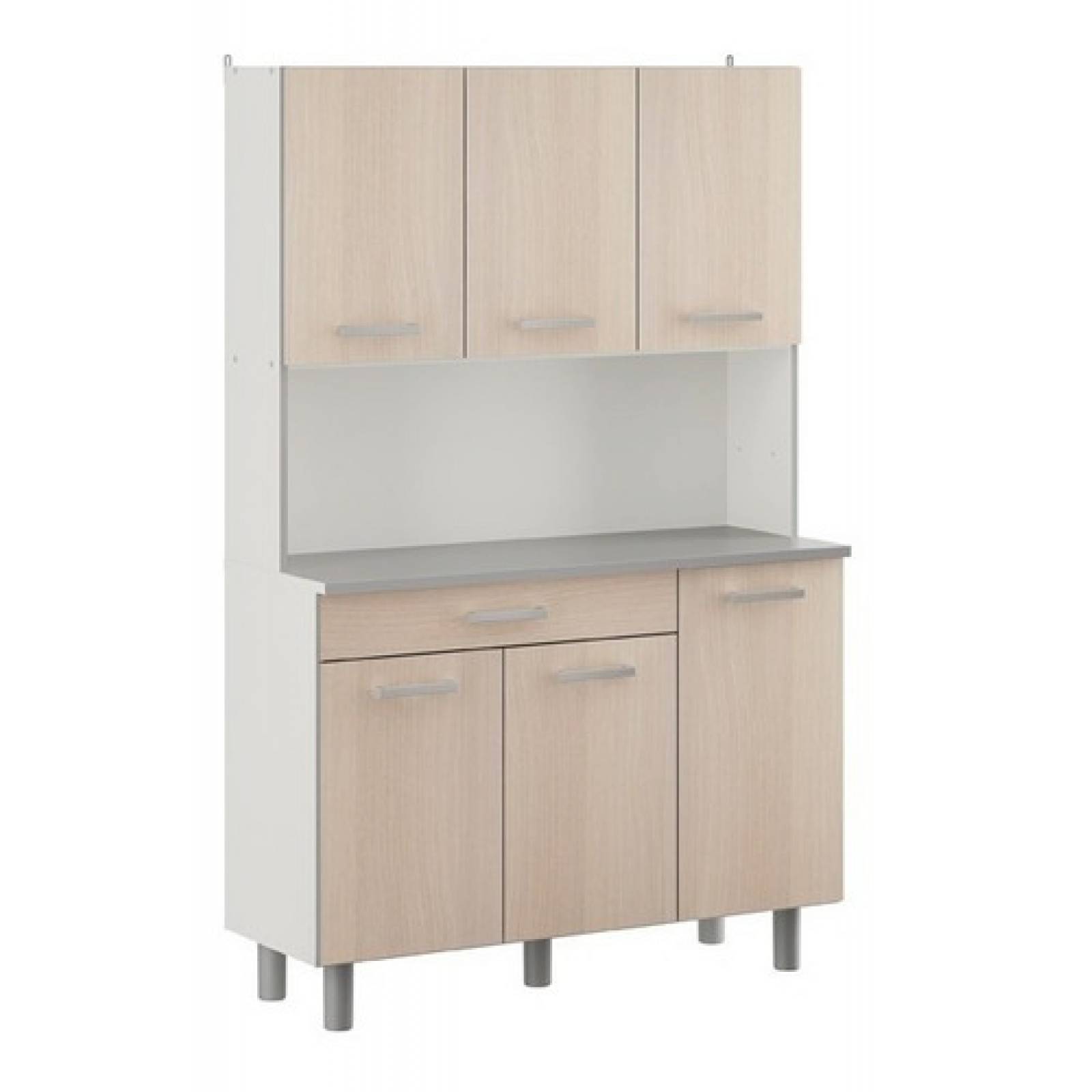 Alacenas Cocinas Prácticas Madera Y Blanco Minimalista Tugow