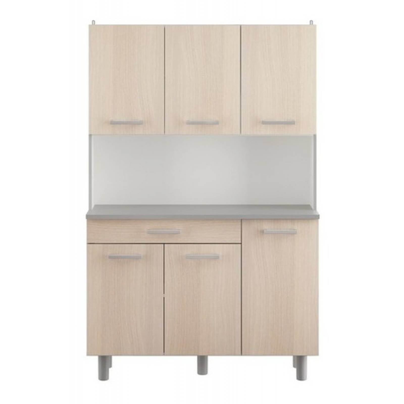 Alacenas Cocinas Prácticas Madera Y Blanco Minimalista Tugow