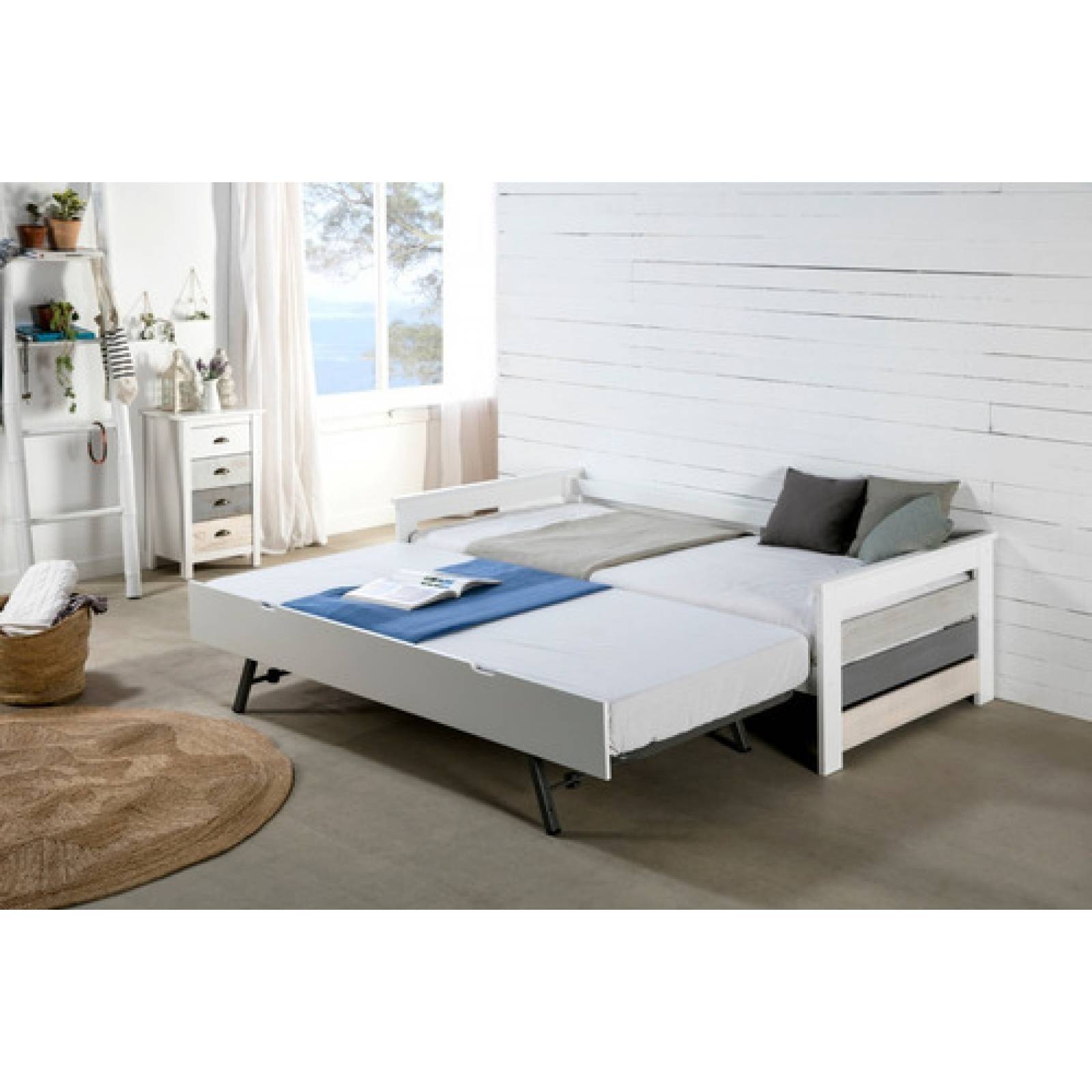 Cómoda De Madera Multicolor Con 4 Cajones Tugow