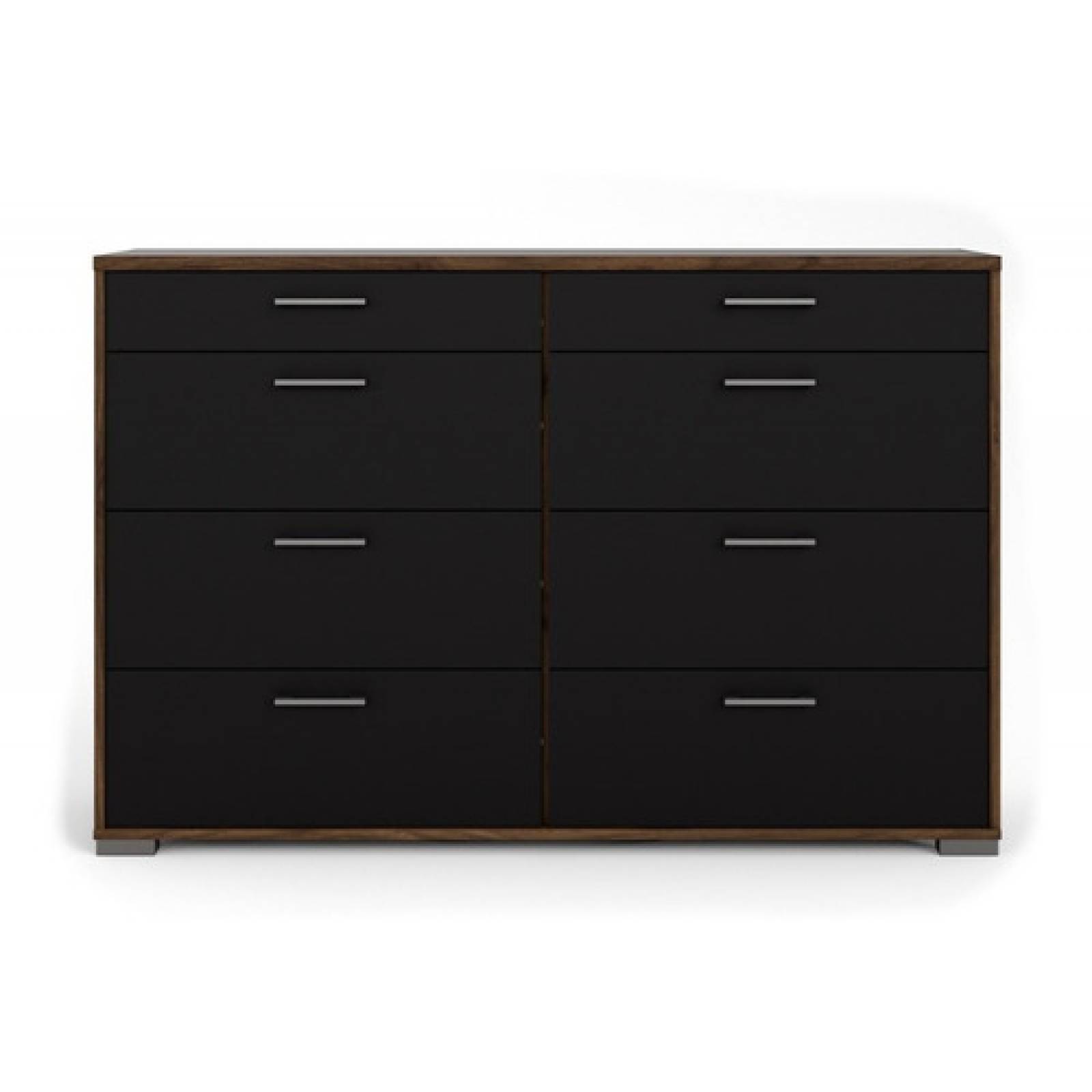 Cajonera Cómoda Negra De Madera Minimalista Tugow