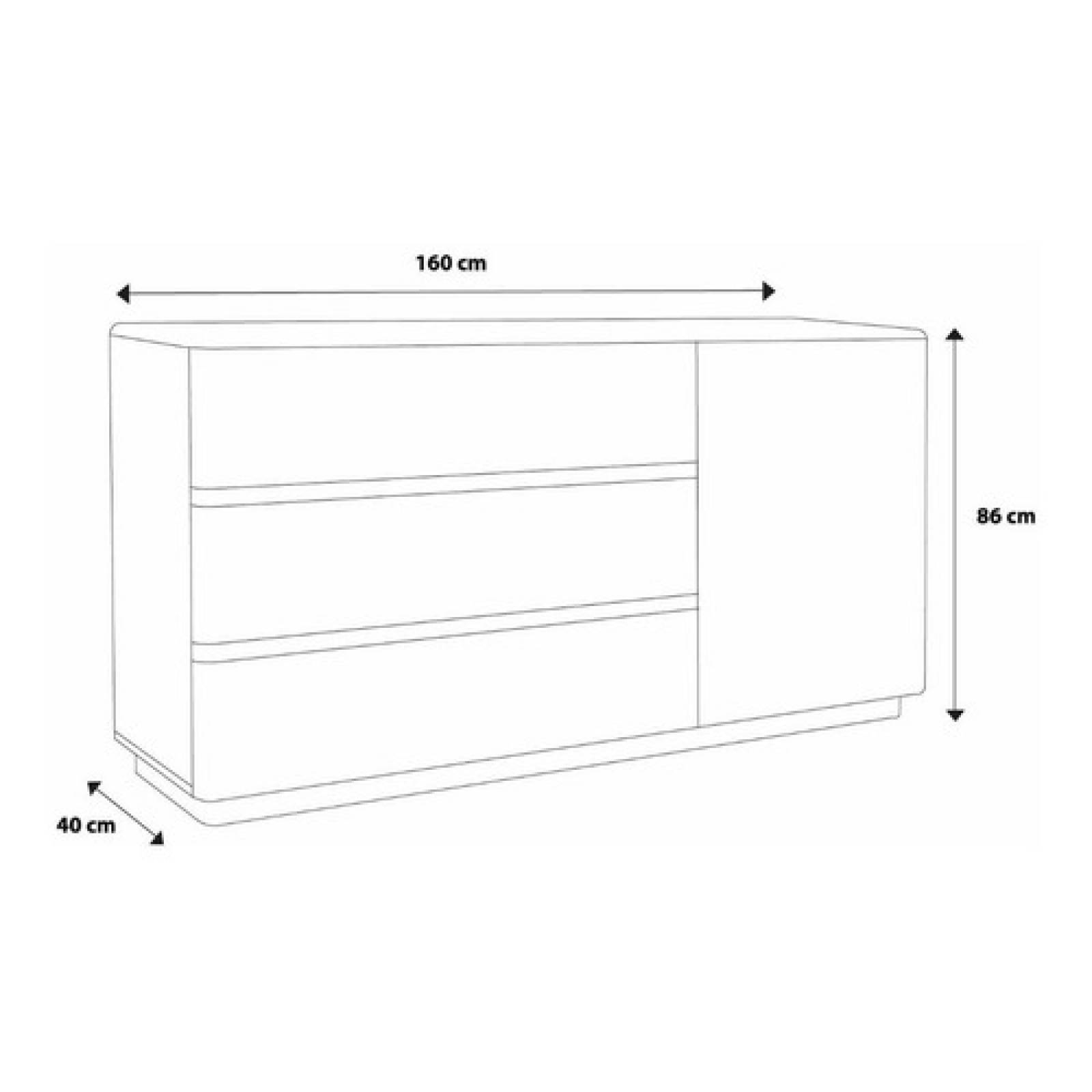 Cajonera Para Sala Minimalista Blanca Tugow