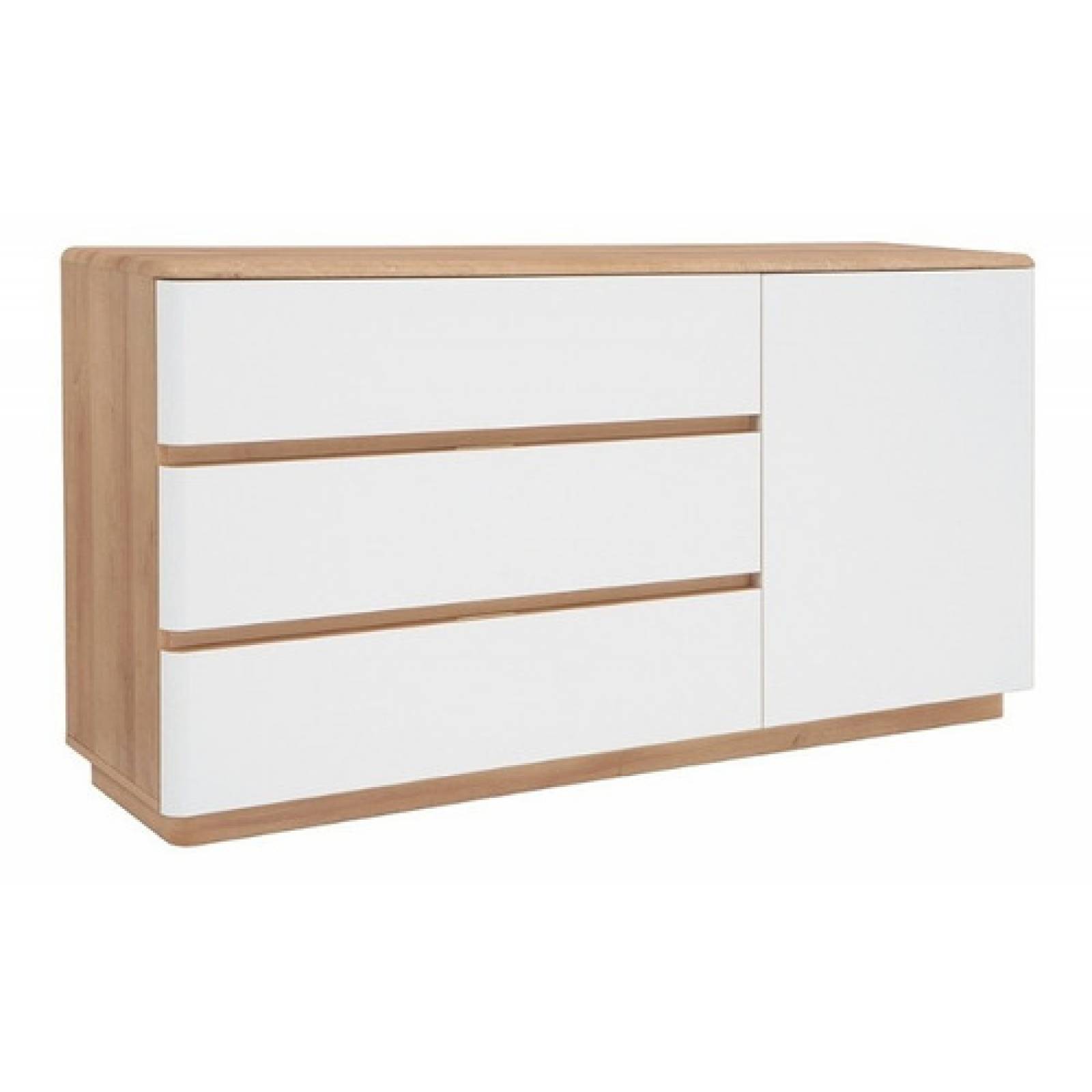 Cajonera Para Sala Minimalista Blanca Tugow