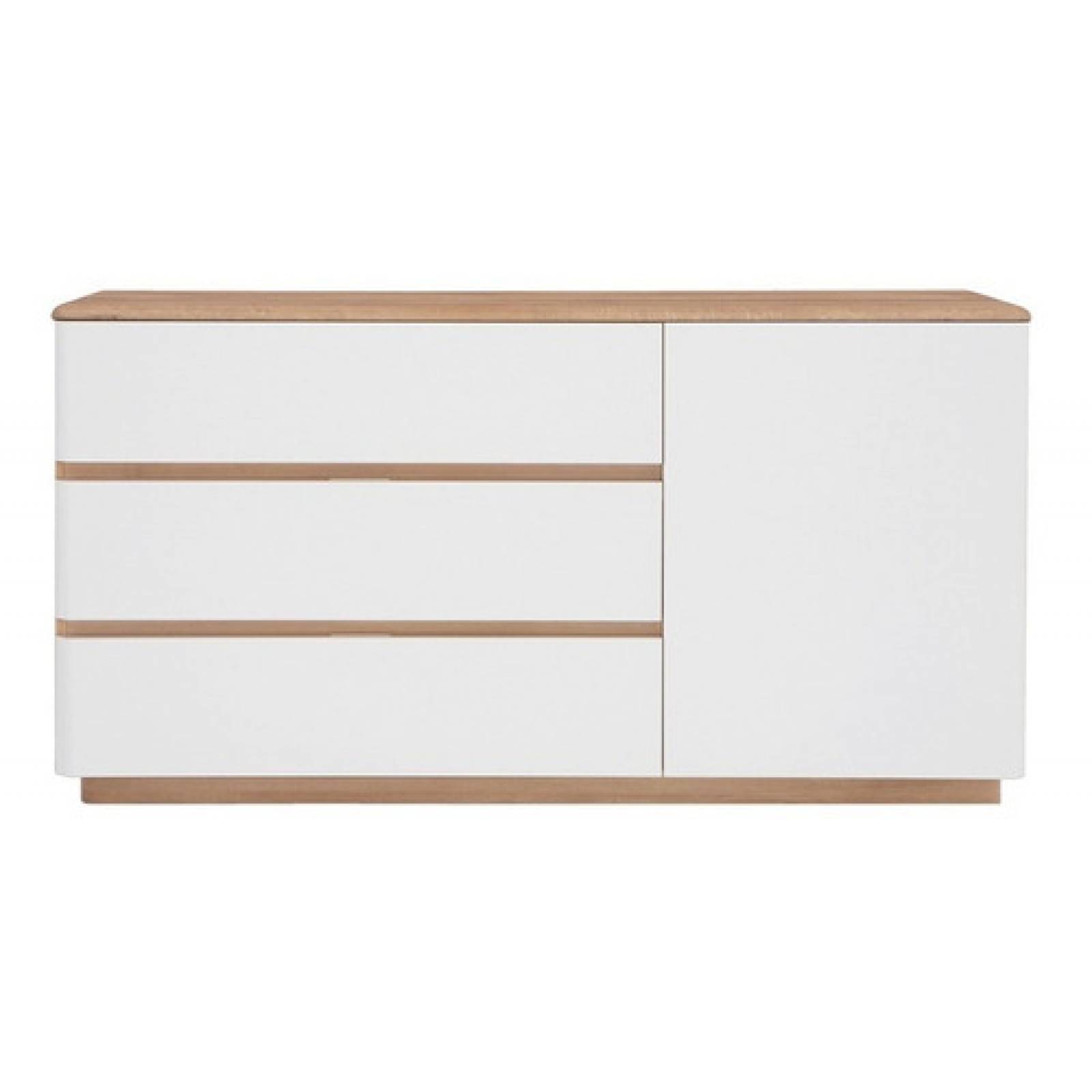 Cajonera Para Sala Minimalista Blanca Tugow