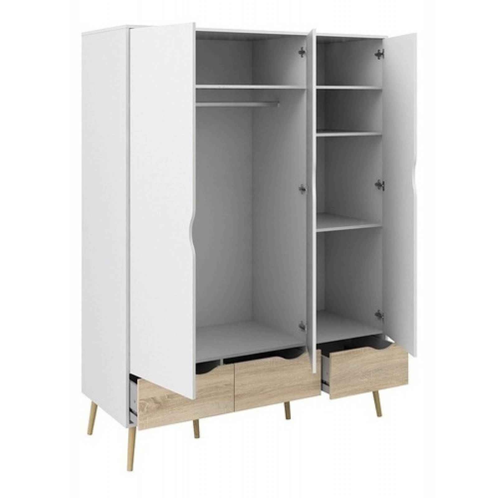 Clóset Madera Blanco Ropero Minimalista Tugow